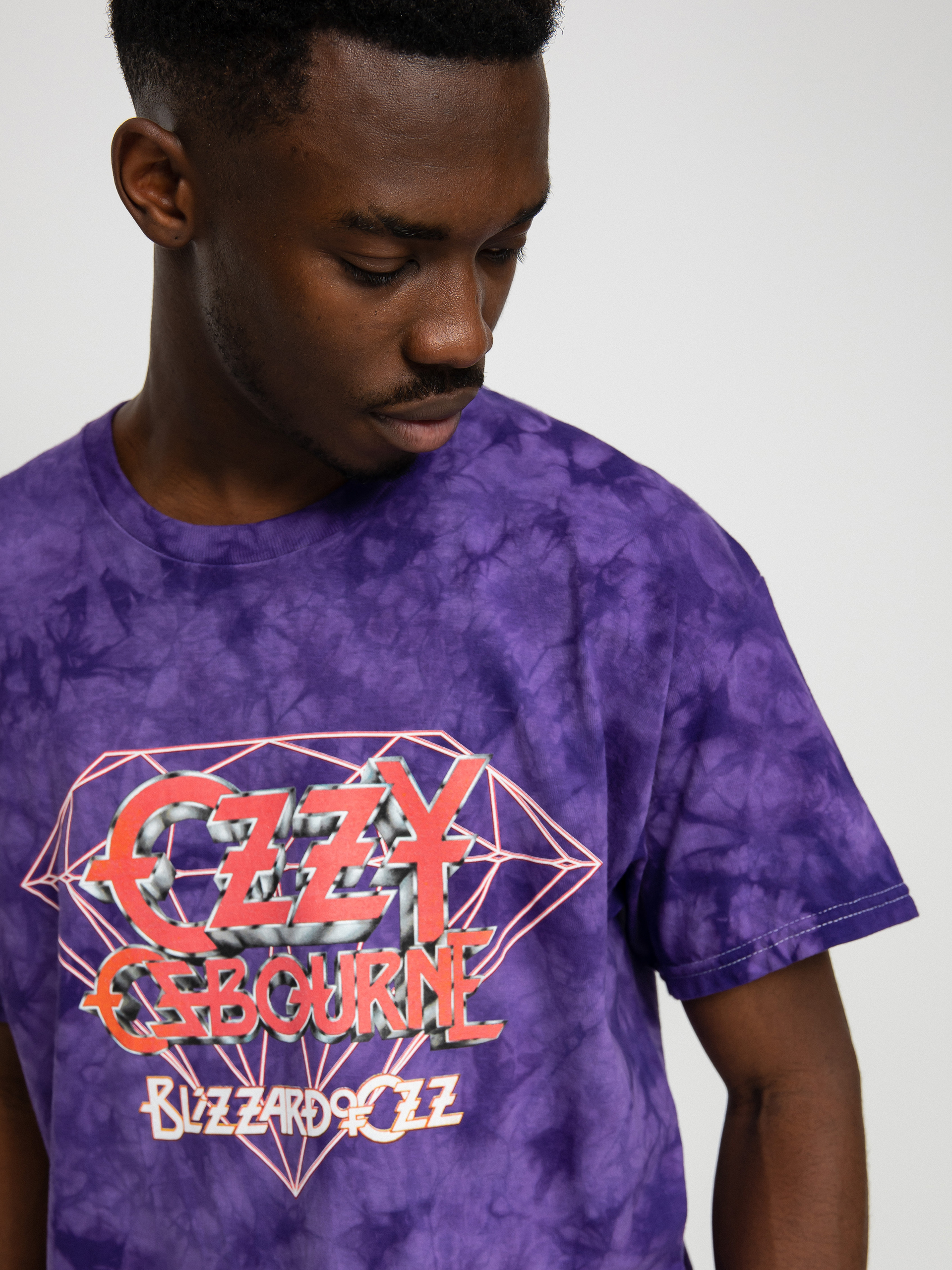 T-shirt Diamond Supply Co. Ozzy Osbourne Mineral Wash (pur)