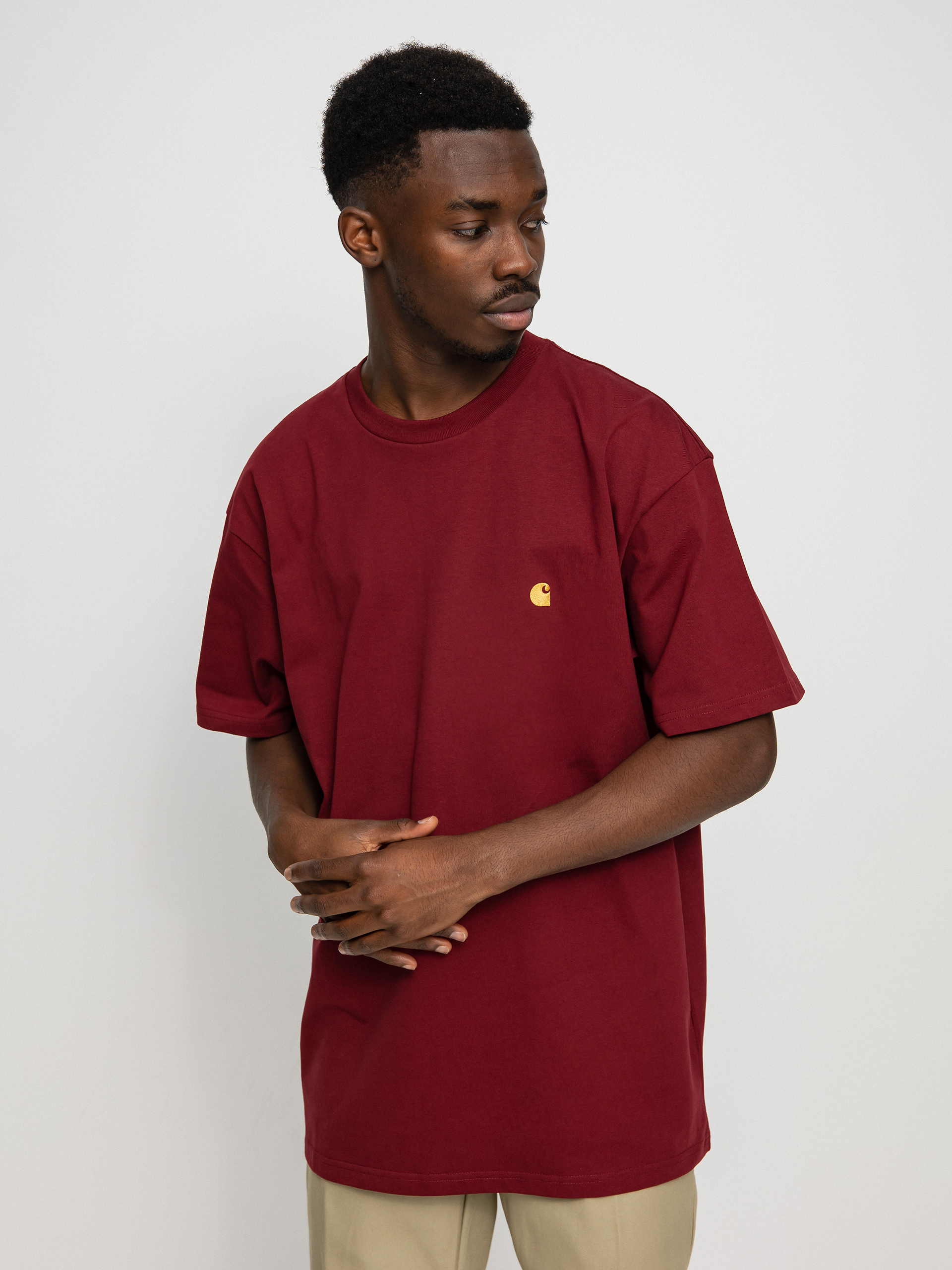 T-shirt Carhartt WIP Chase (corvina/gold)