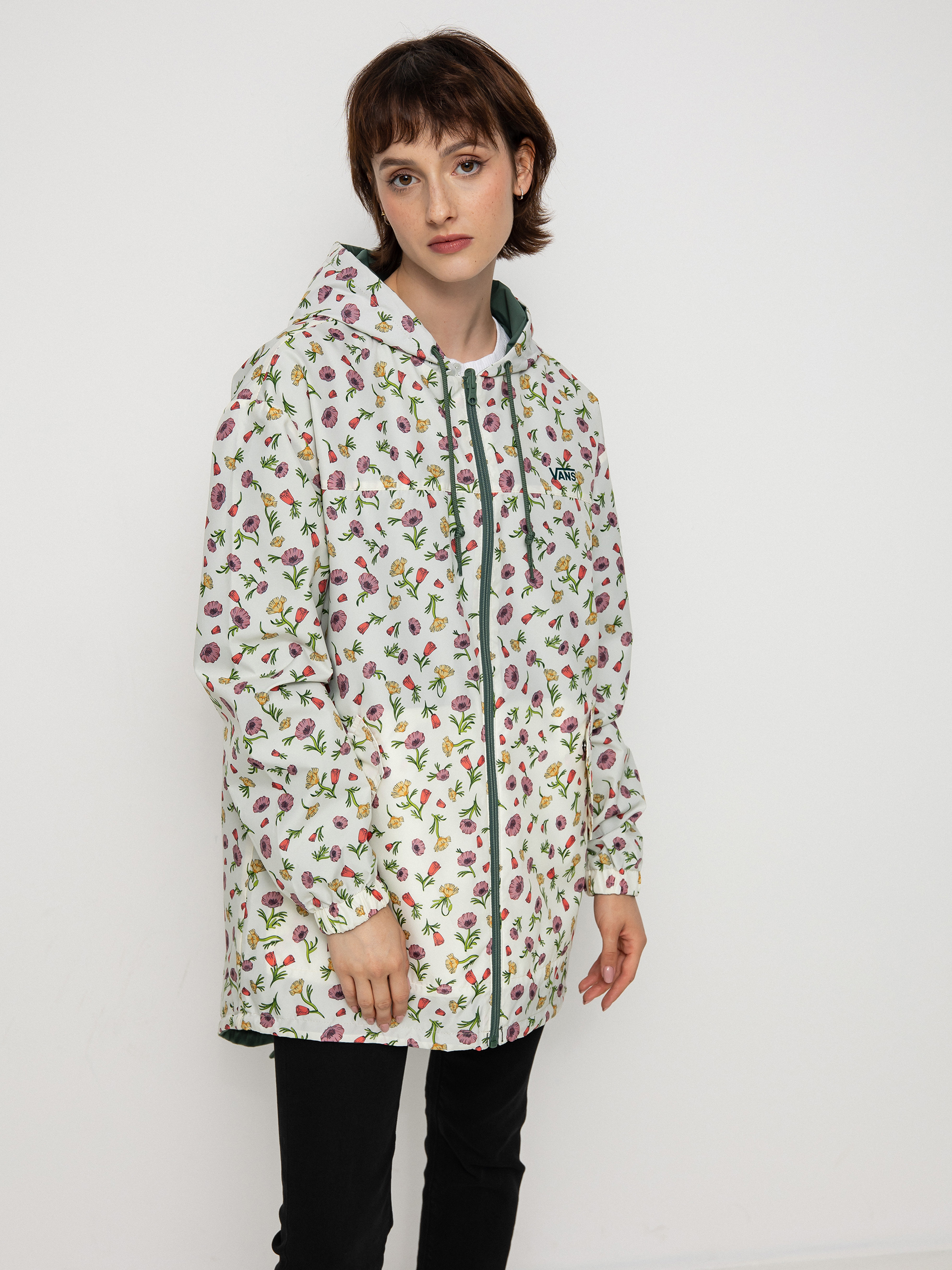 Kurtka Vans Mercy Reversible Parka Wmn (califas ditsy duck green)