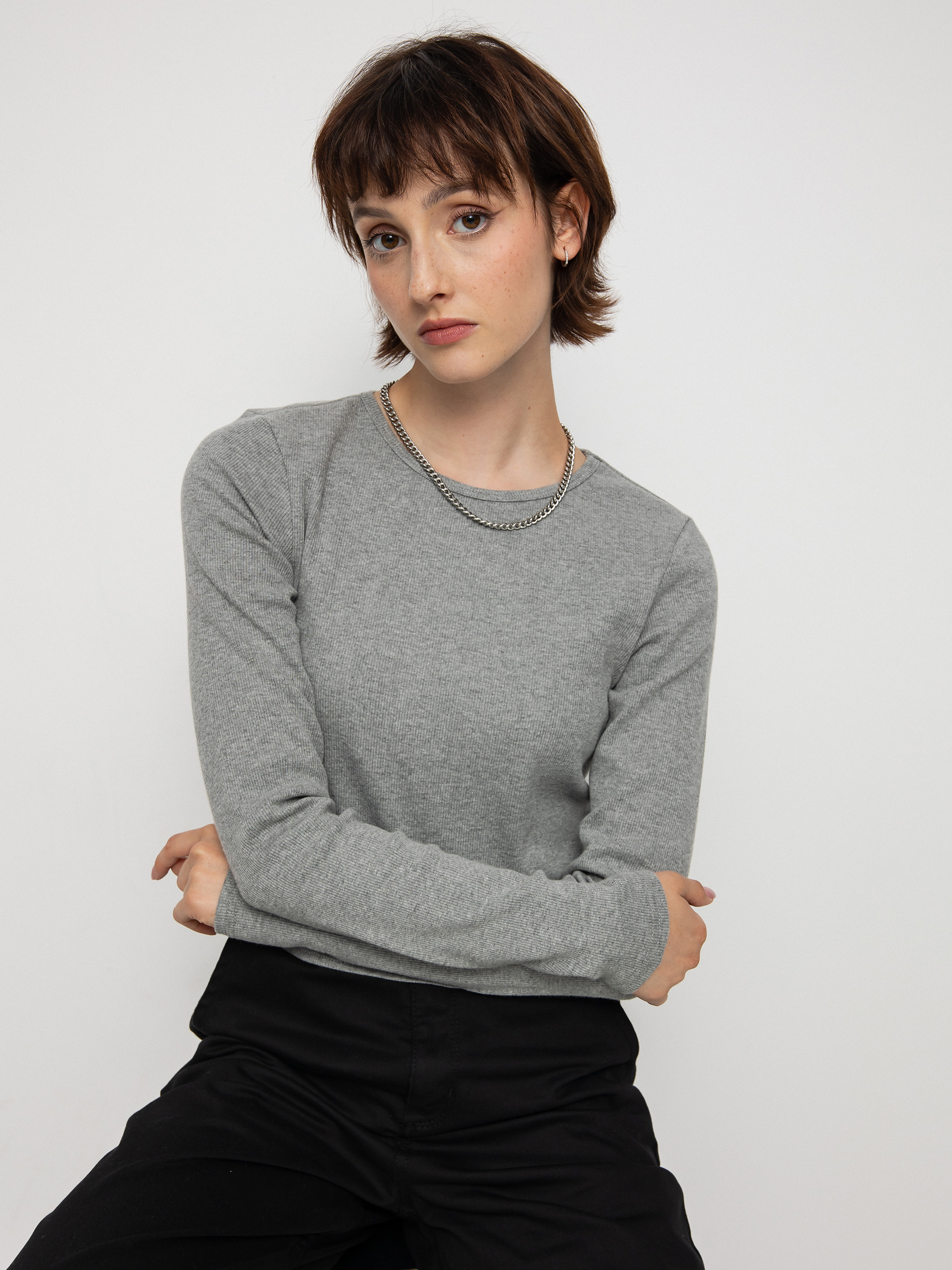 Longsleeve Vans Armanto Ls Knit Wmn (lizzie armanto grey heather)