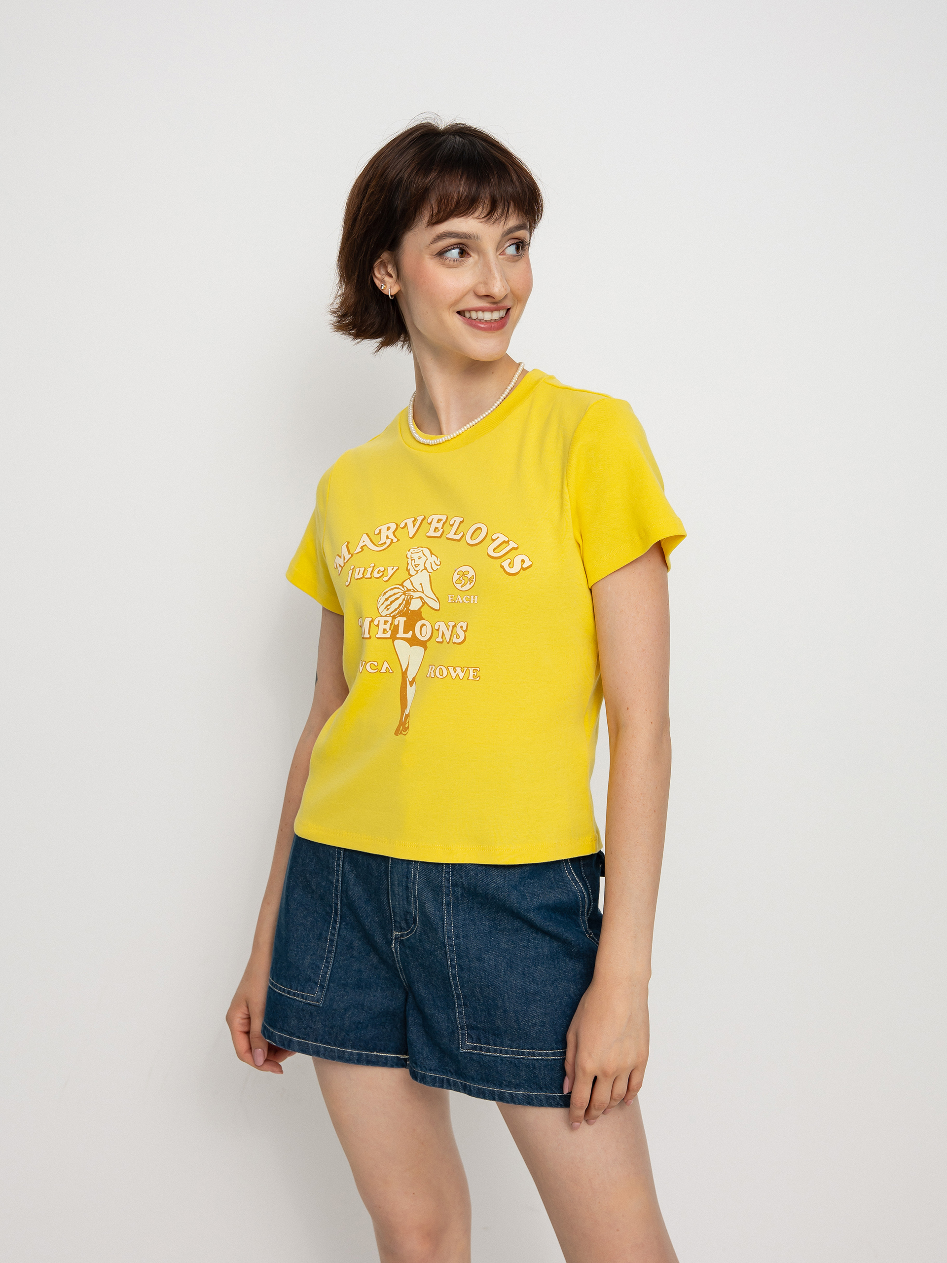 T-shirt RVCA Marvelous Melons Wmn (yellow fade)