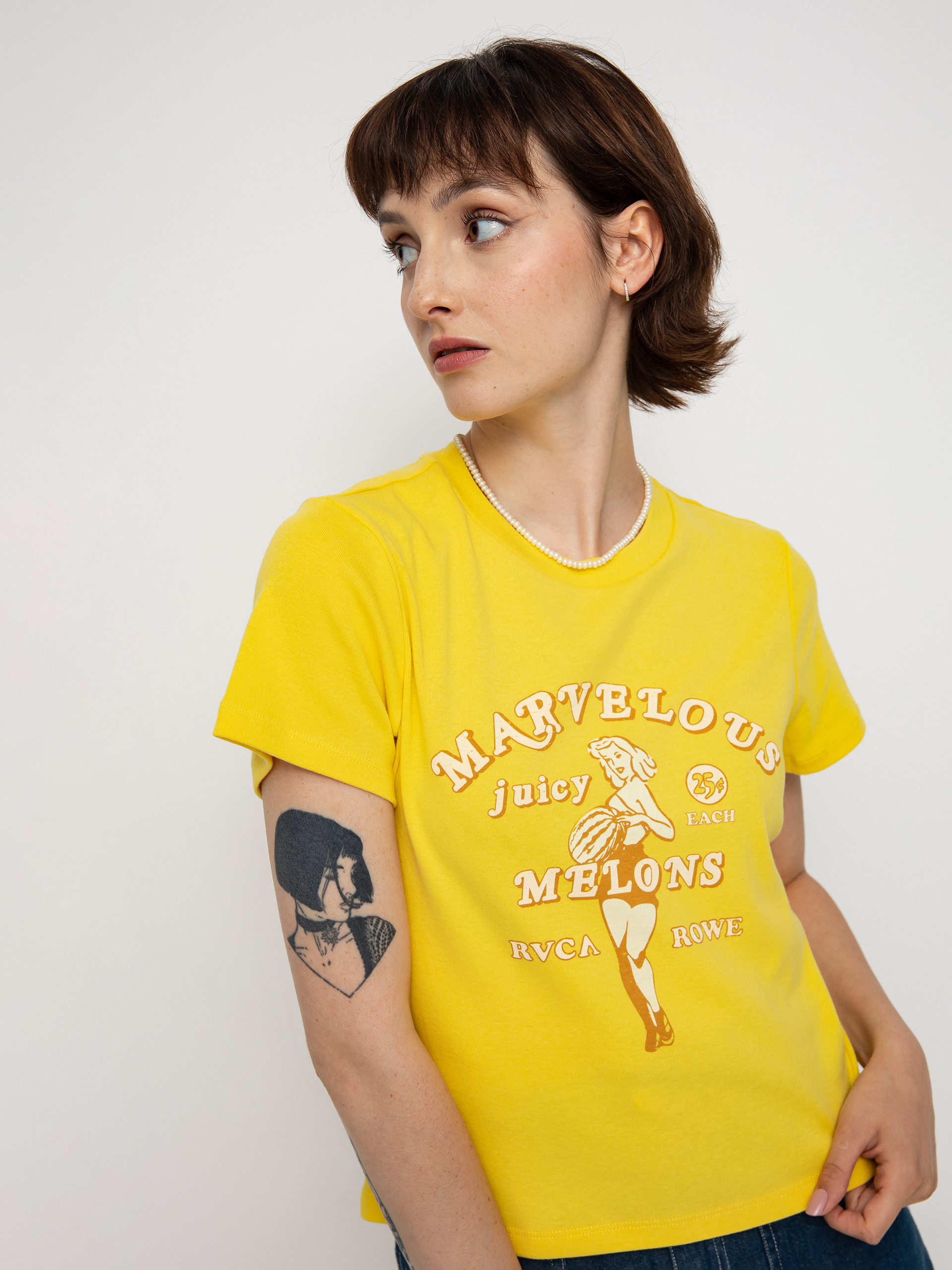 T-shirt RVCA Marvelous Melons Wmn (yellow fade)