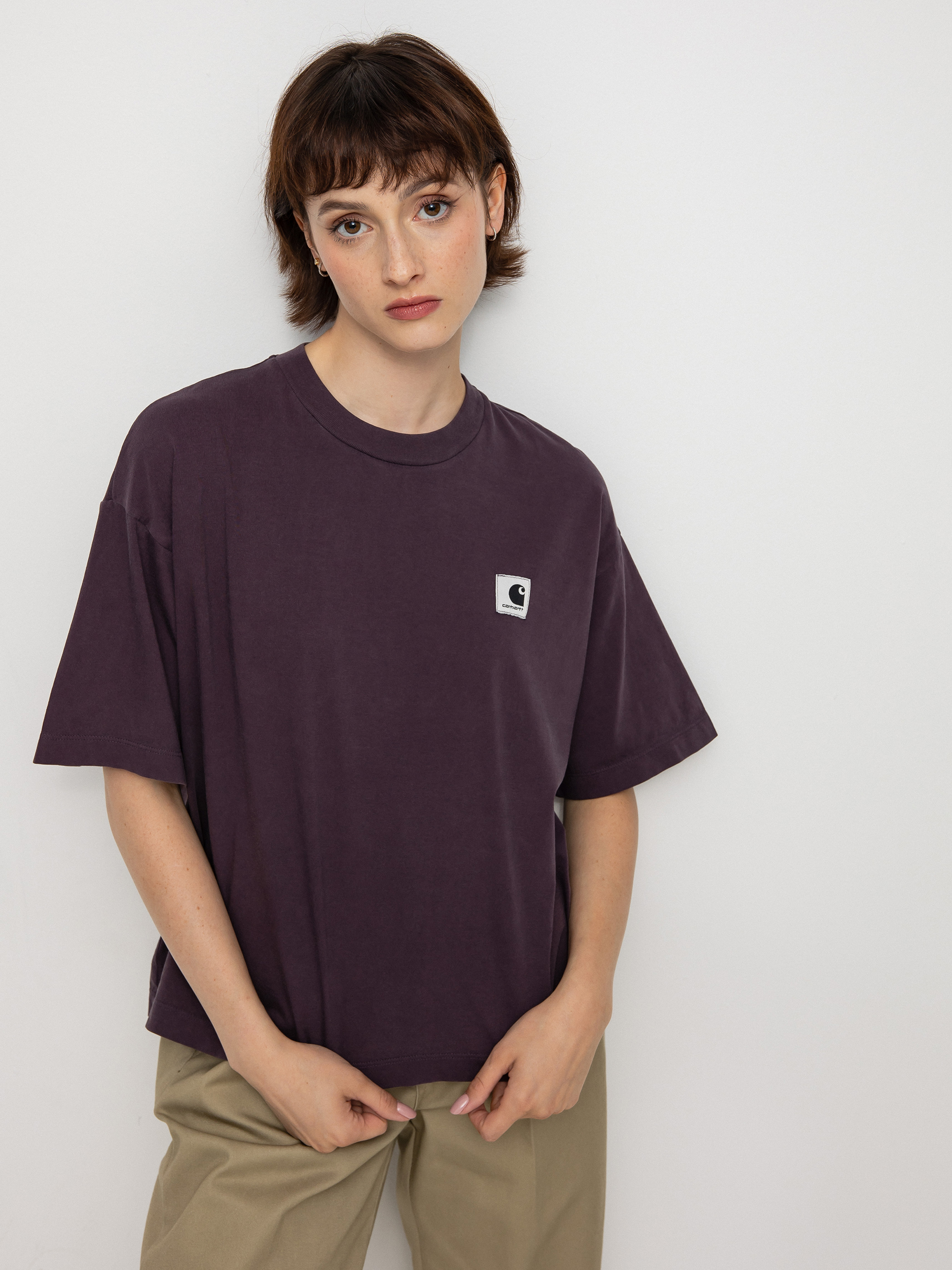 T-shirt Carhartt WIP Nelson Wmn (dark plum)