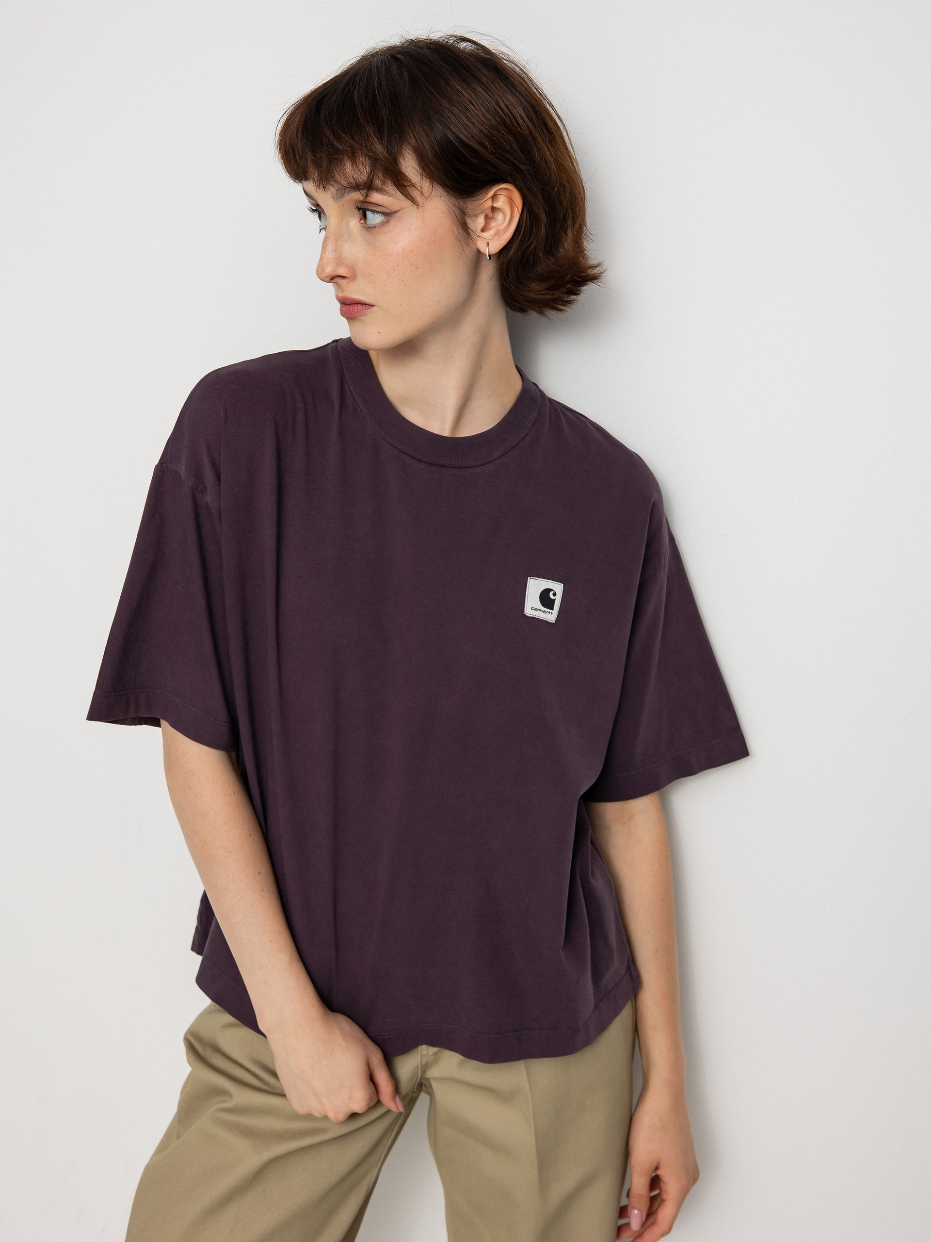 T-shirt Carhartt WIP Nelson Wmn (dark plum)
