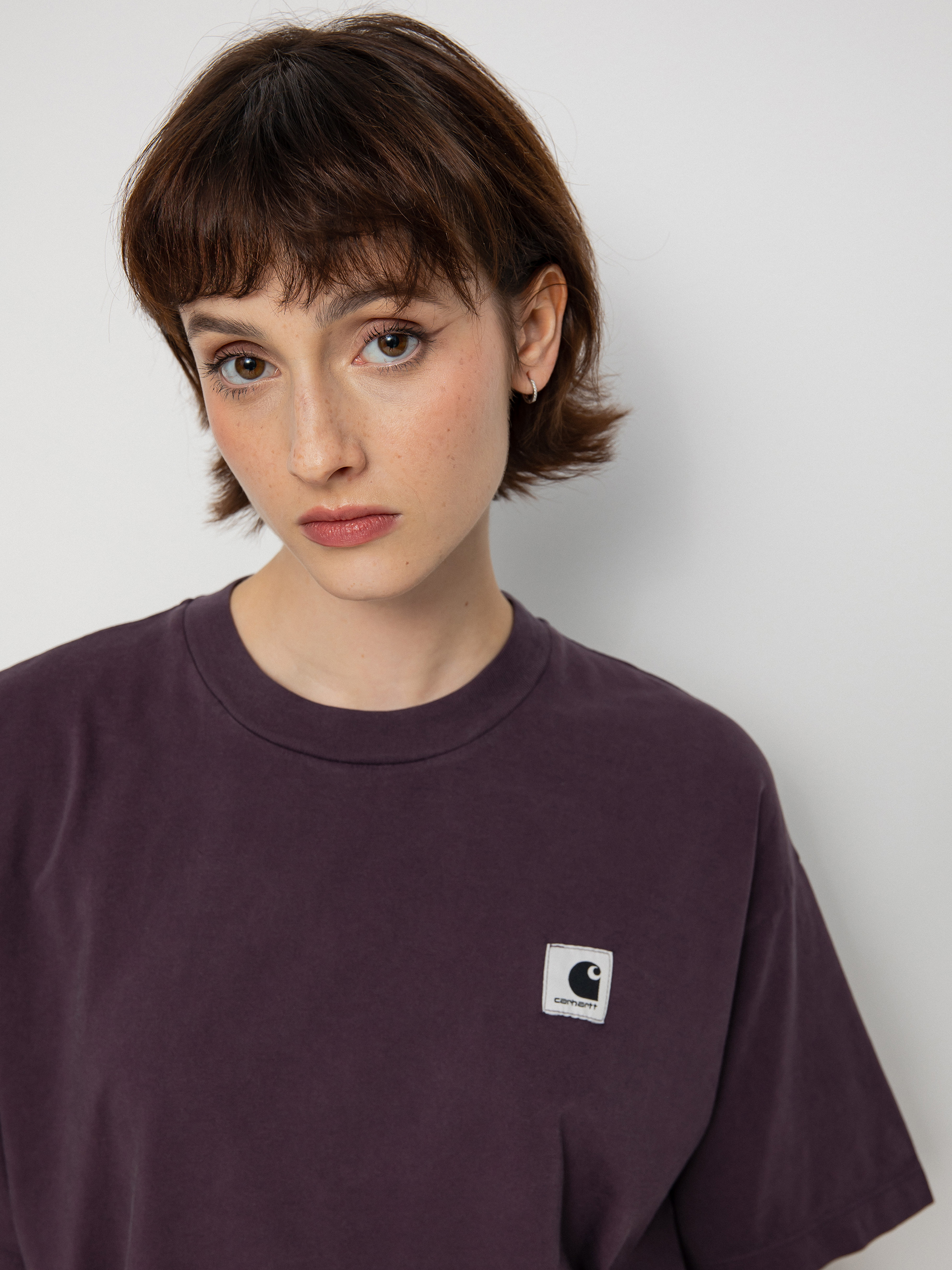 T-shirt Carhartt WIP Nelson Wmn (dark plum)