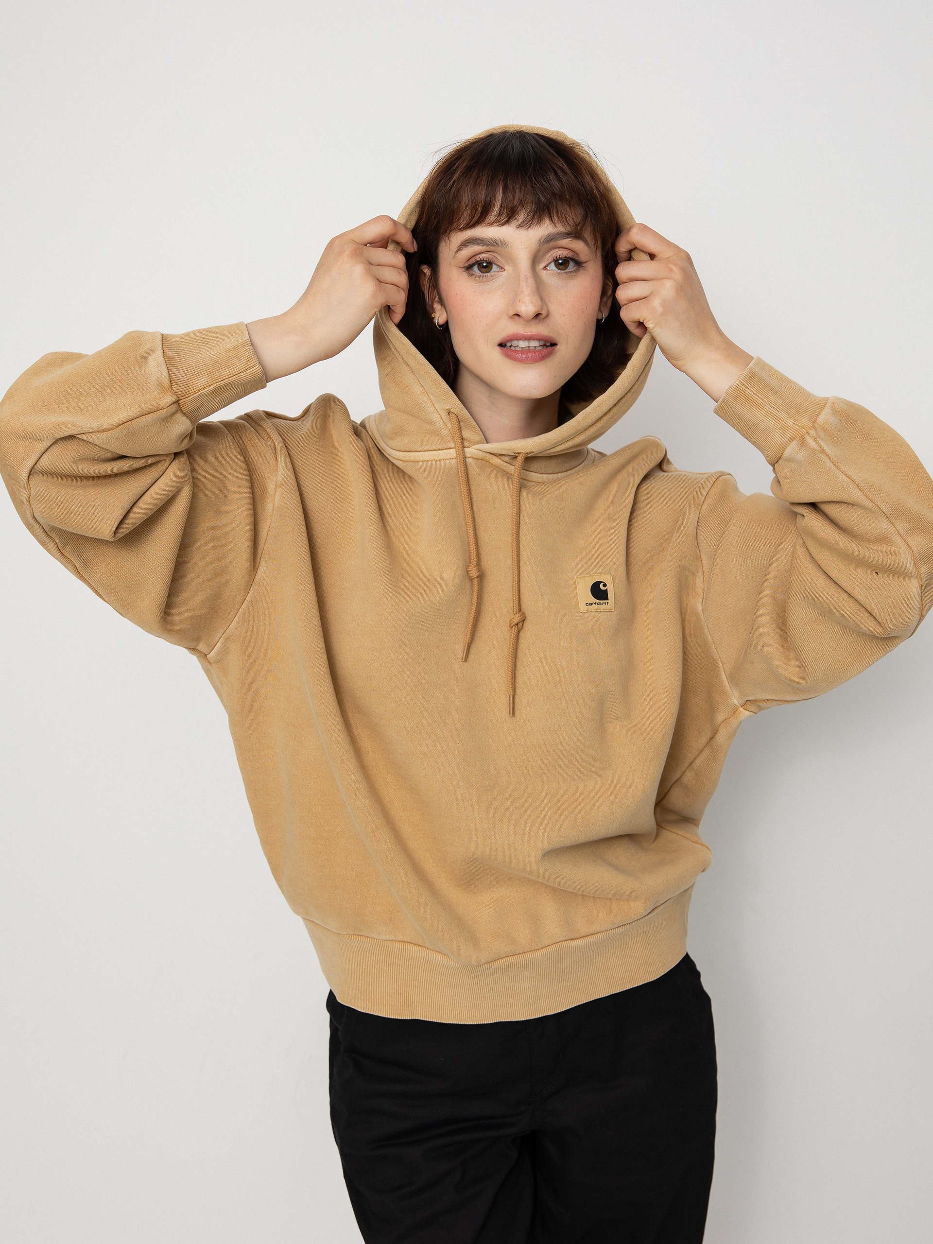 Bluza z kapturem Carhartt WIP Nelson HD Wmn (dusty h brown)