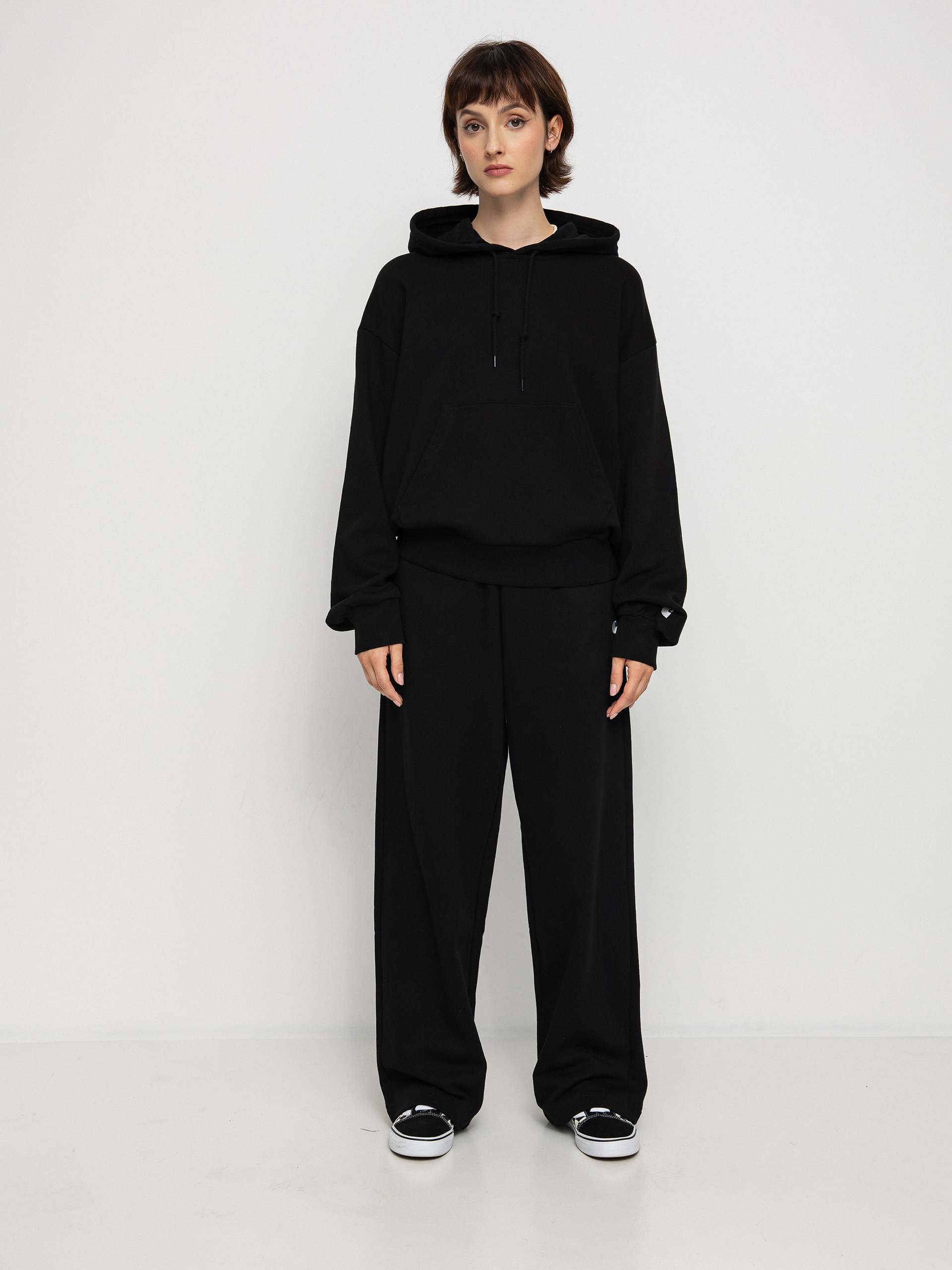 Carhartt WIP Суитшърт с качулка Casey HD Wmn (black/silver)