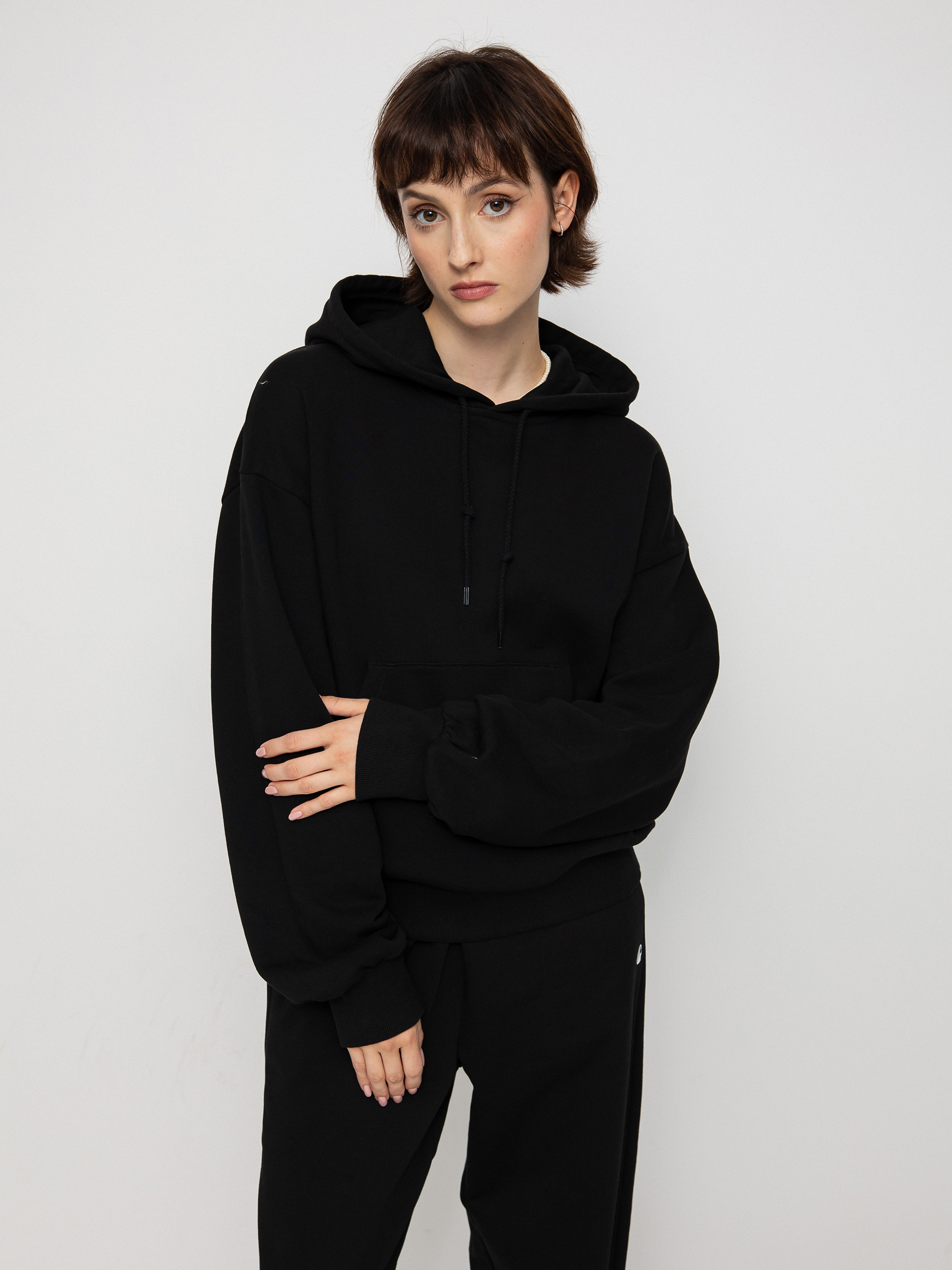 Bluza z kapturem Carhartt WIP Casey HD Wmn (black/silver)