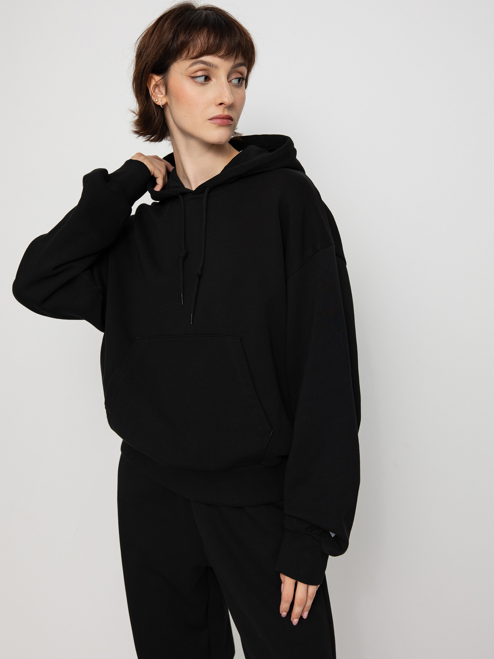 Bluza z kapturem Carhartt WIP Casey HD Wmn (black/silver)