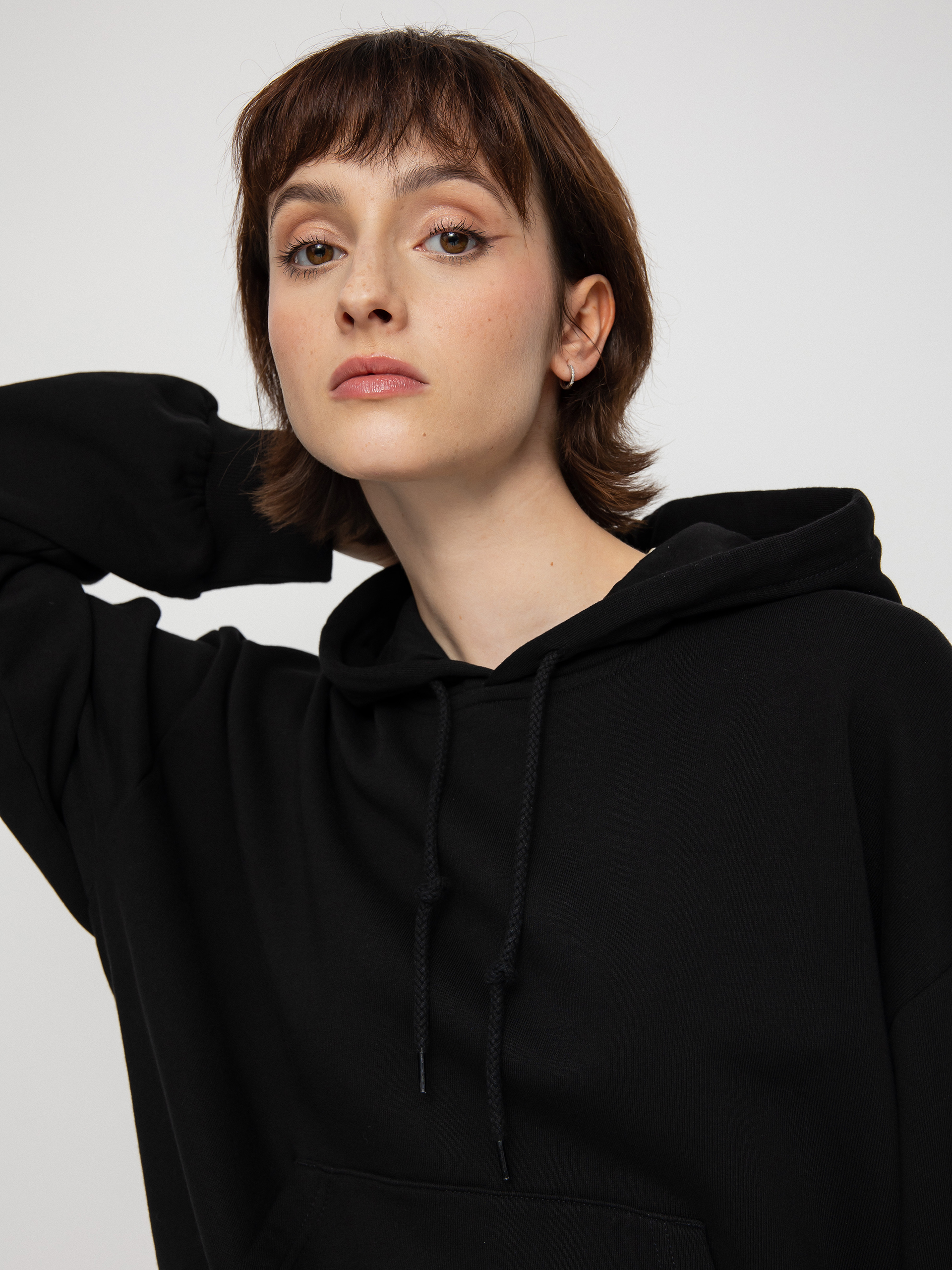Bluza z kapturem Carhartt WIP Casey HD Wmn (black/silver)