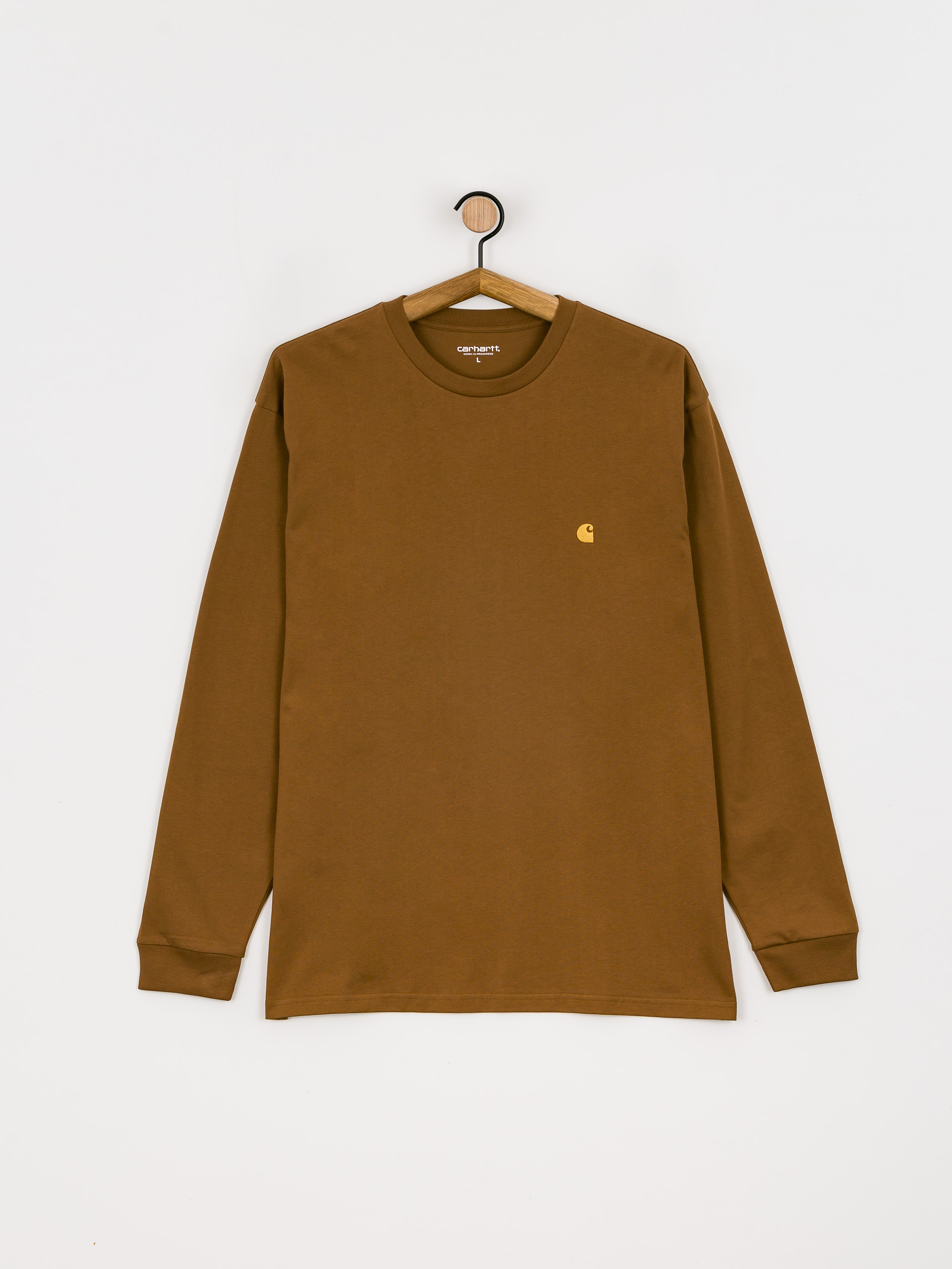 Longsleeve Carhartt WIP Chase (hamilton brown/gold)
