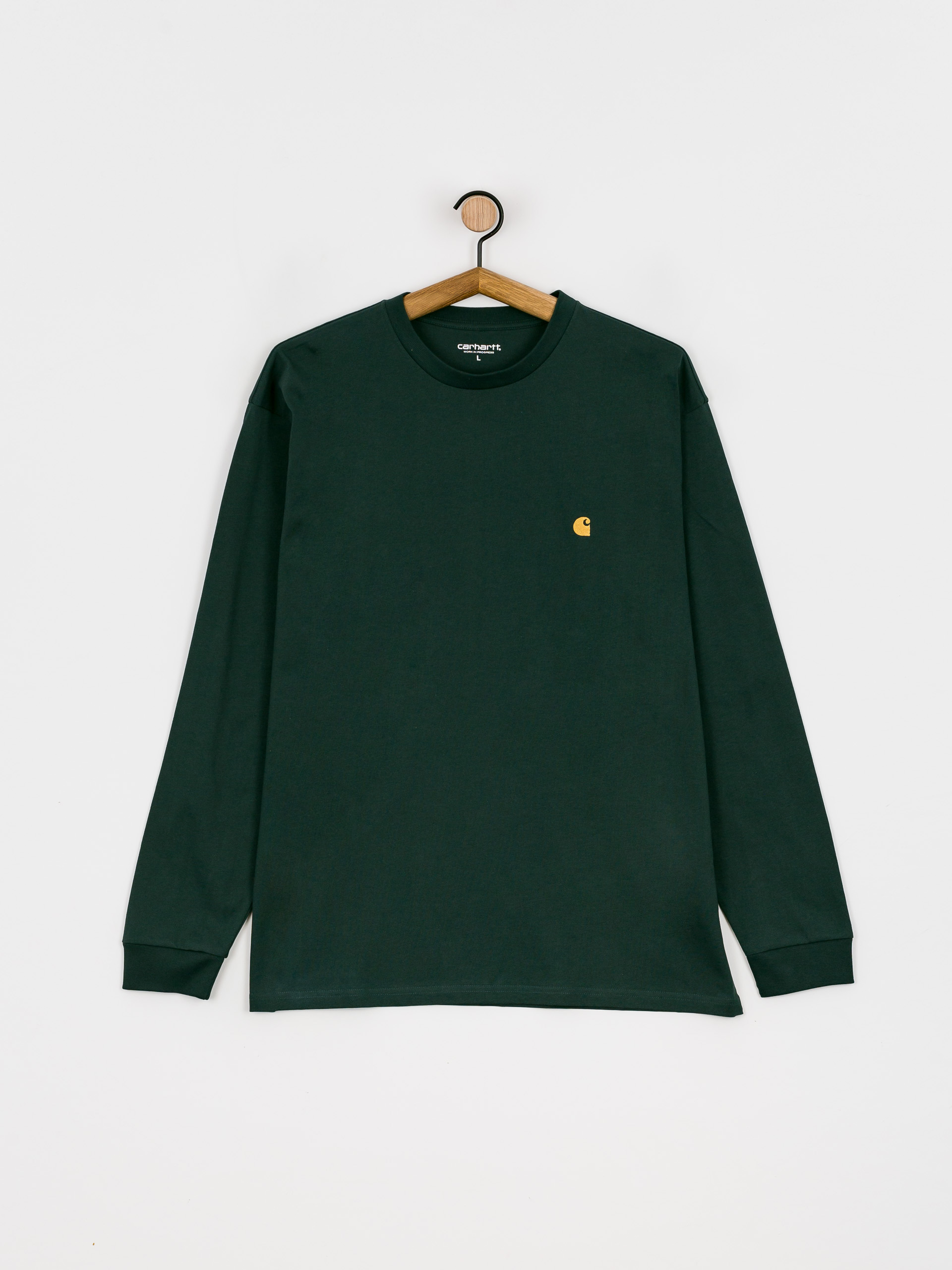 Longsleeve Carhartt WIP Chase (juniper/gold)