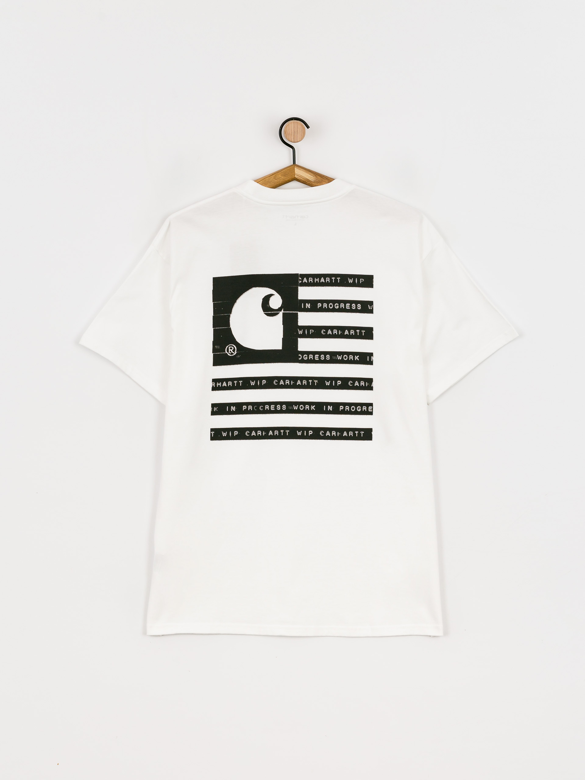 T-shirt Carhartt WIP Label State Flag (white/black)