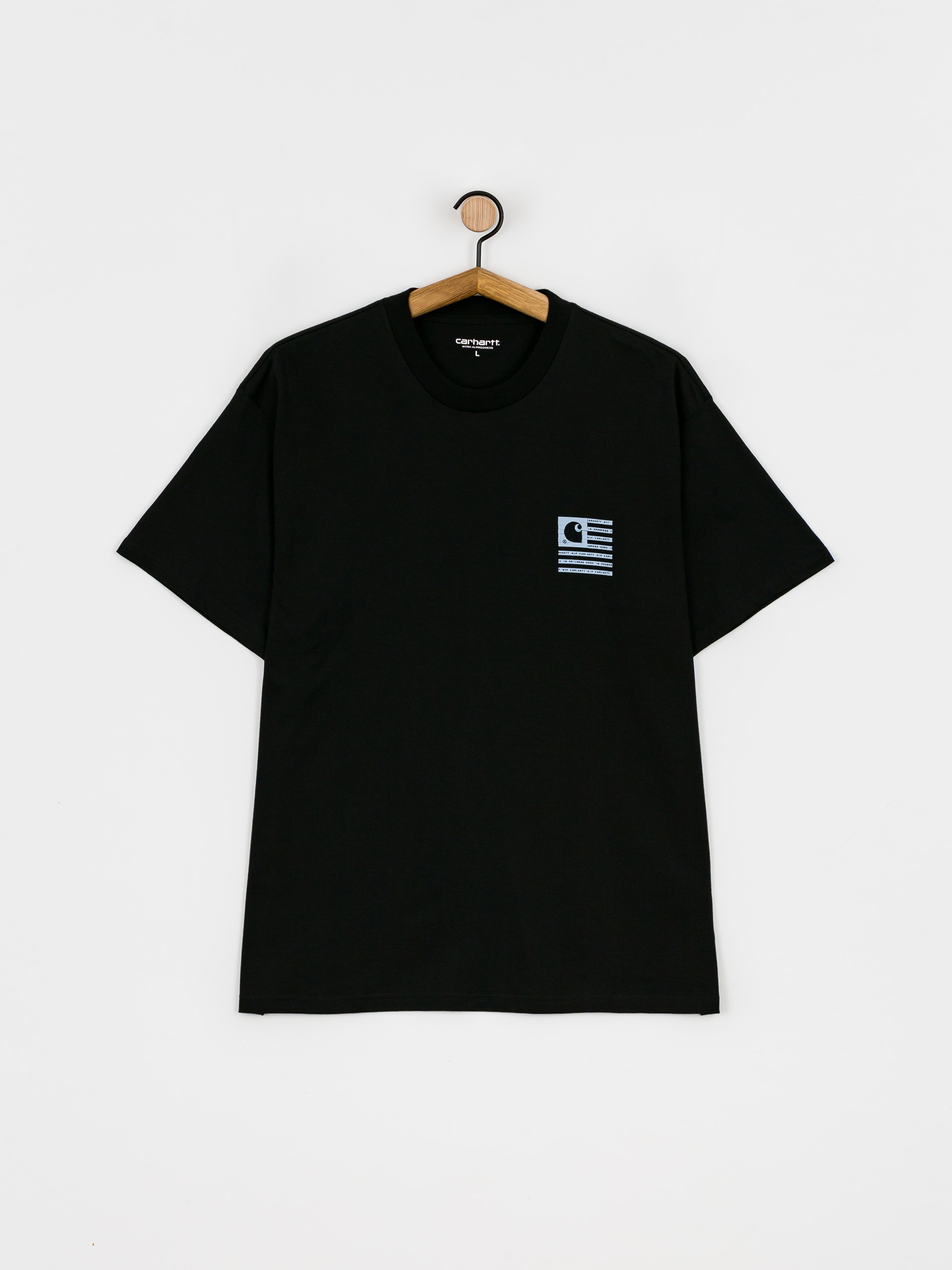 T-shirt Carhartt WIP Label State Flag (black/misty sky)