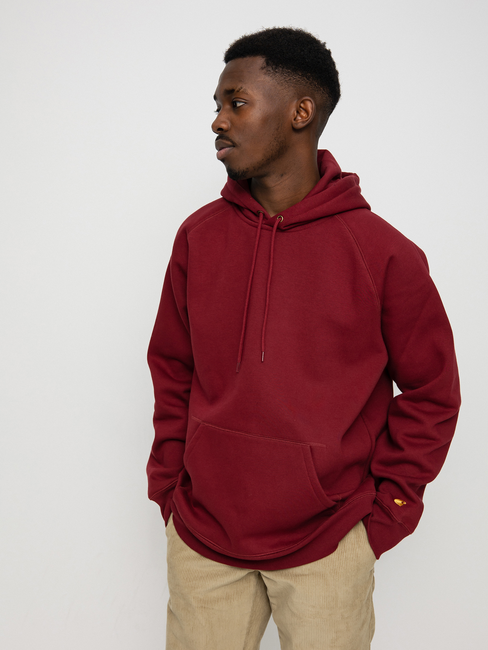 Bluza z kapturem Carhartt WIP Chase HD (corvina/gold)