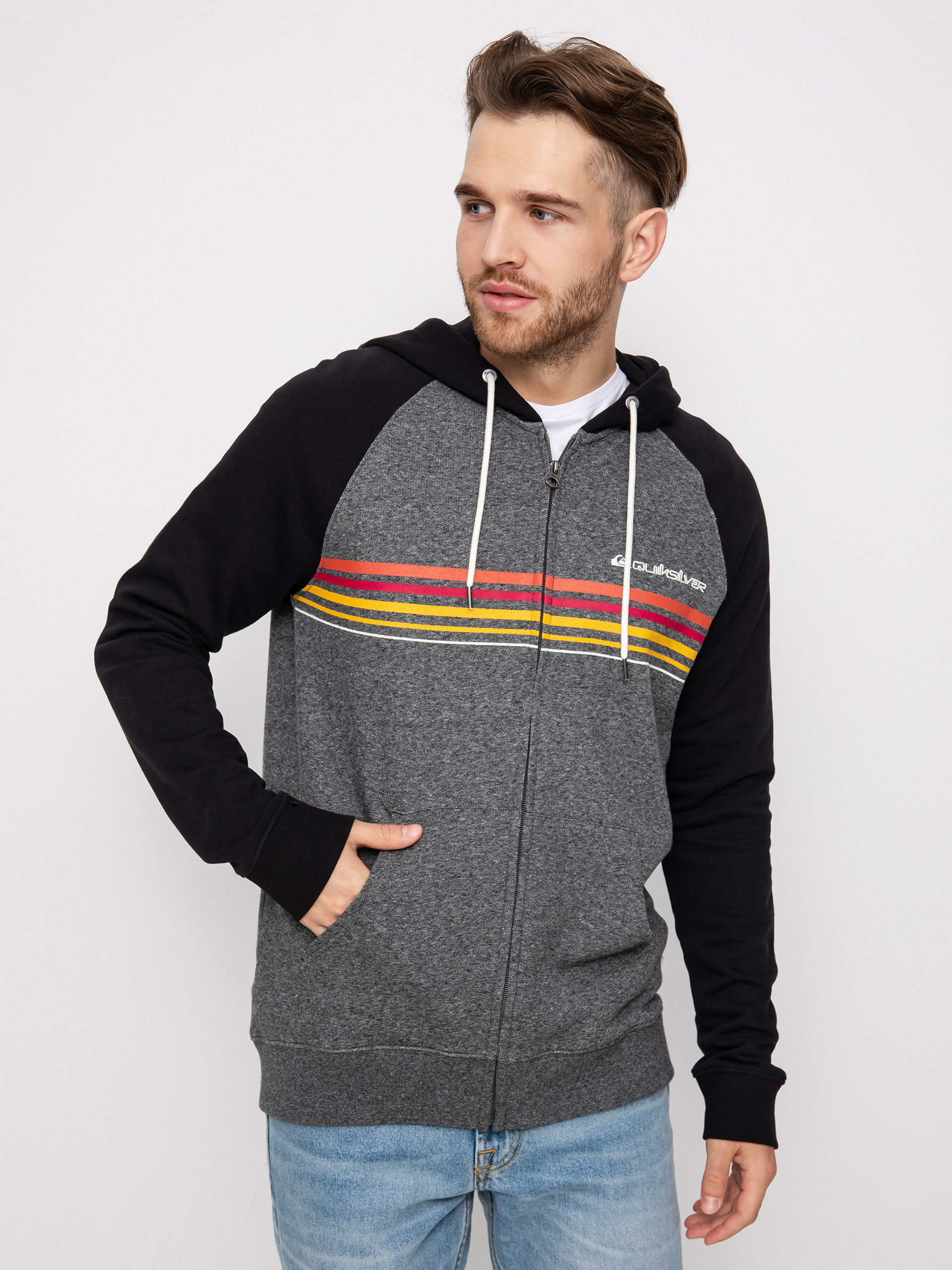 Bluza z kapturem Quiksilver Essentials Raglan ZHD (dark grey heather)