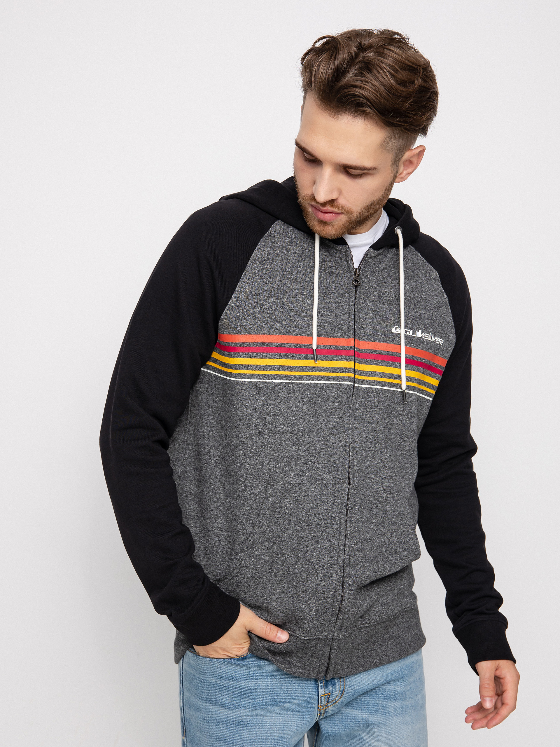 Bluza z kapturem Quiksilver Essentials Raglan ZHD (dark grey heather)