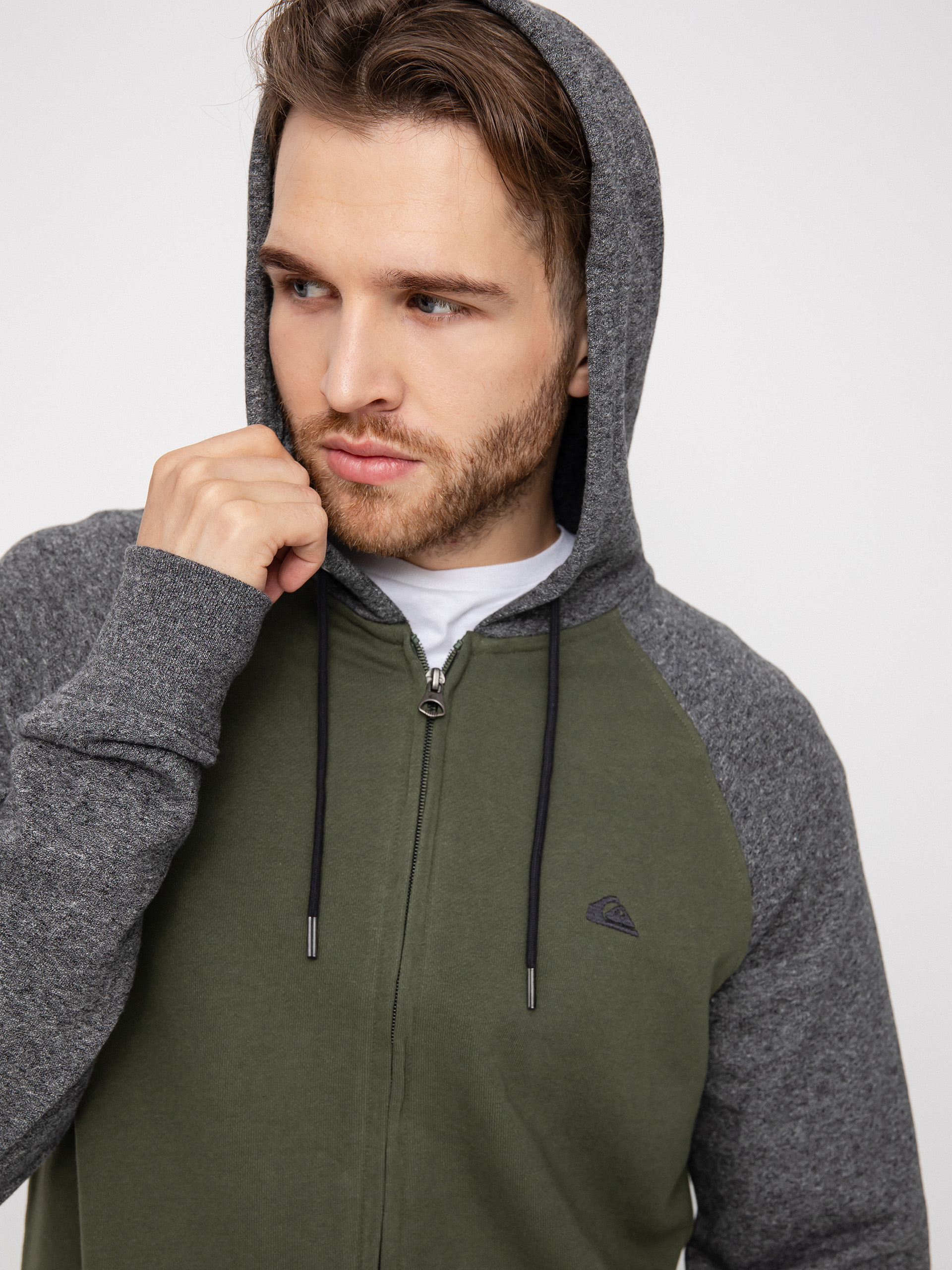 Bluza z kapturem Quiksilver Essentials Raglan ZHD (thyme)