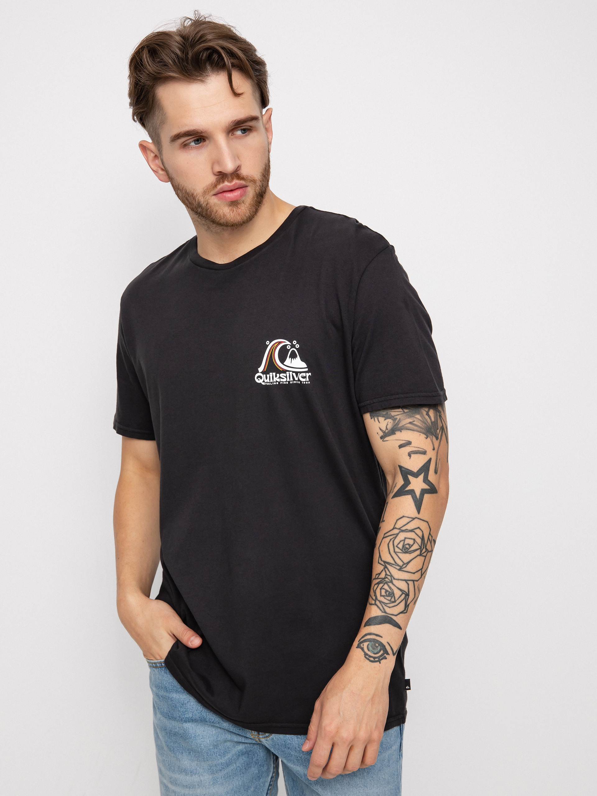 T-shirt Quiksilver Rolling Circle (black)
