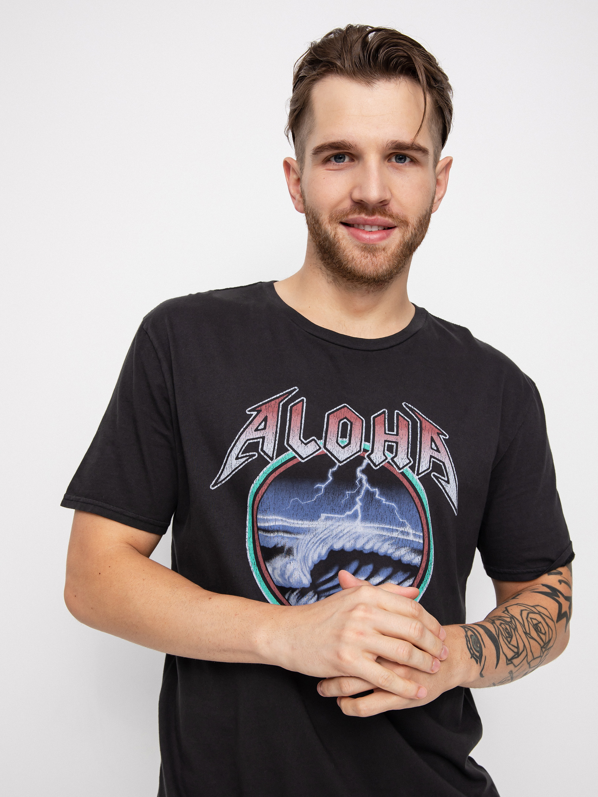 T-shirt Quiksilver Rock Waves (black)