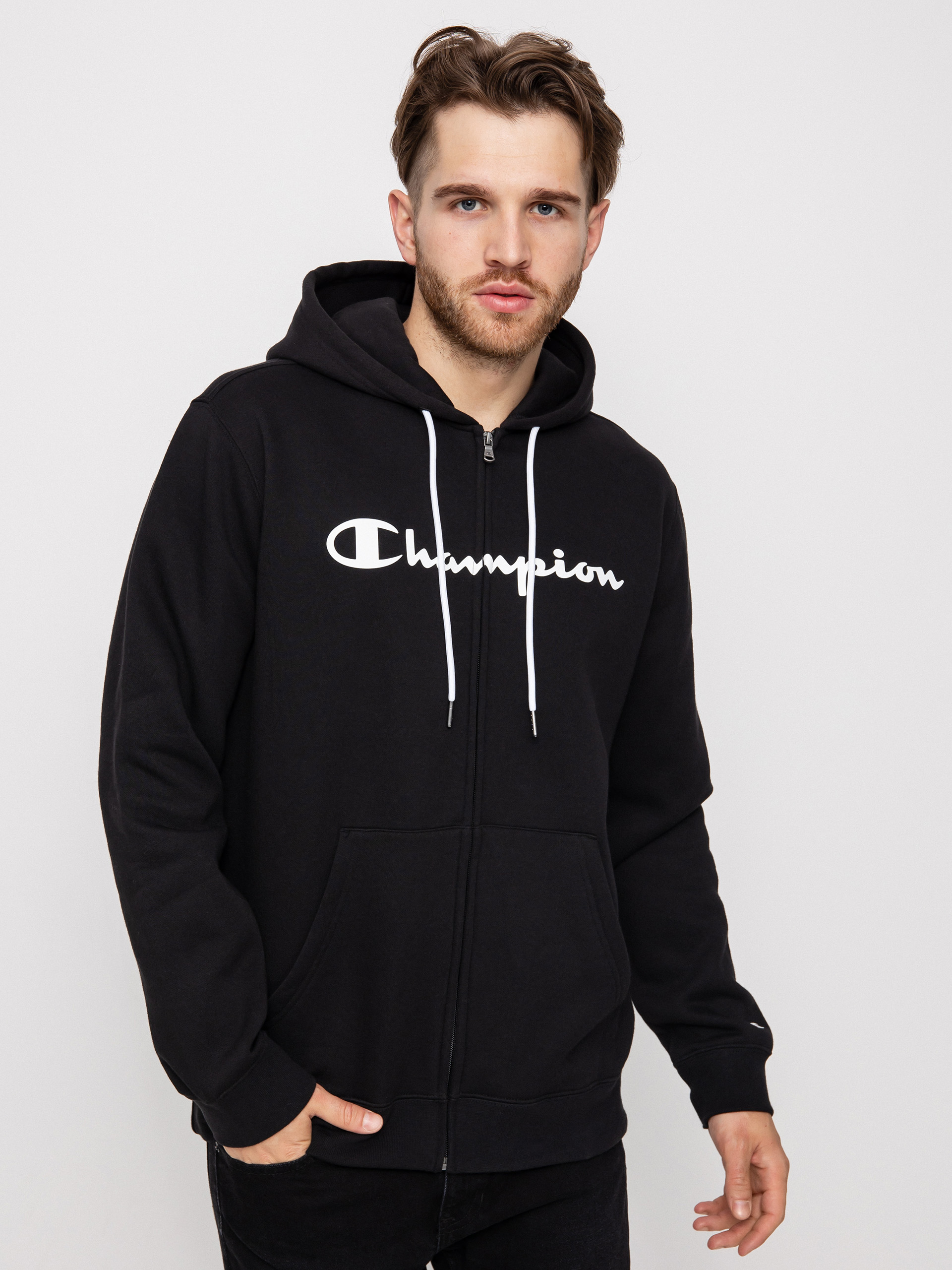 Bluza z kapturem Champion Legacy Hooded Full Zip Sweatshirt 217929 ZHD (nbk)
