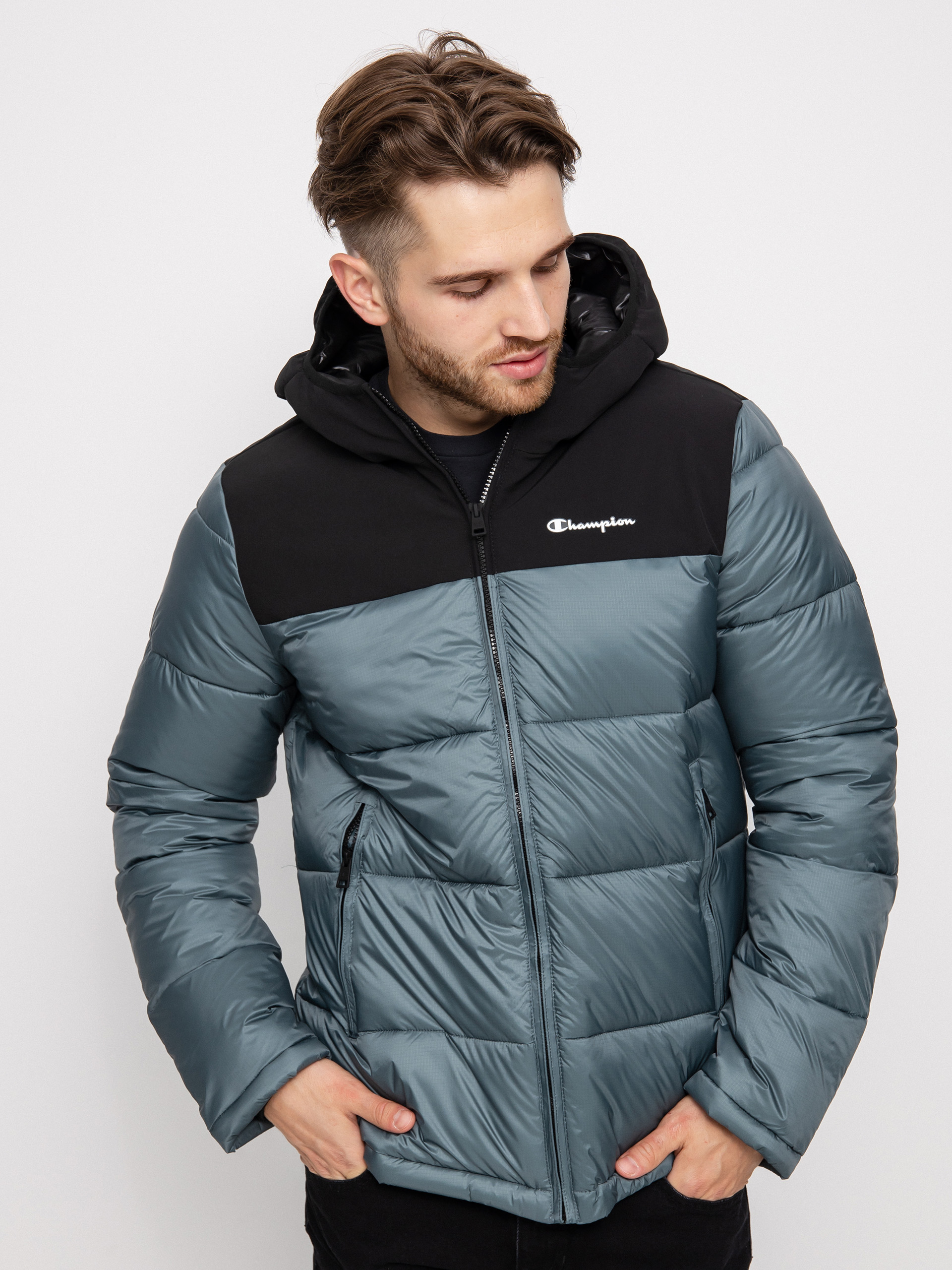Kurtka Champion Legacy Hooded Jacket 218080 (gpg/nbk)