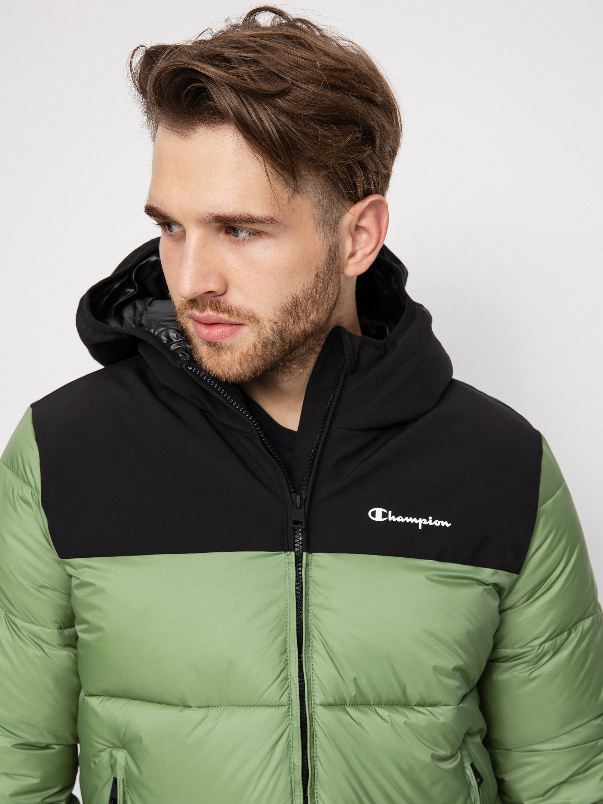 Kurtka Champion Legacy Hooded Jacket 218080 (sgr/nbk)