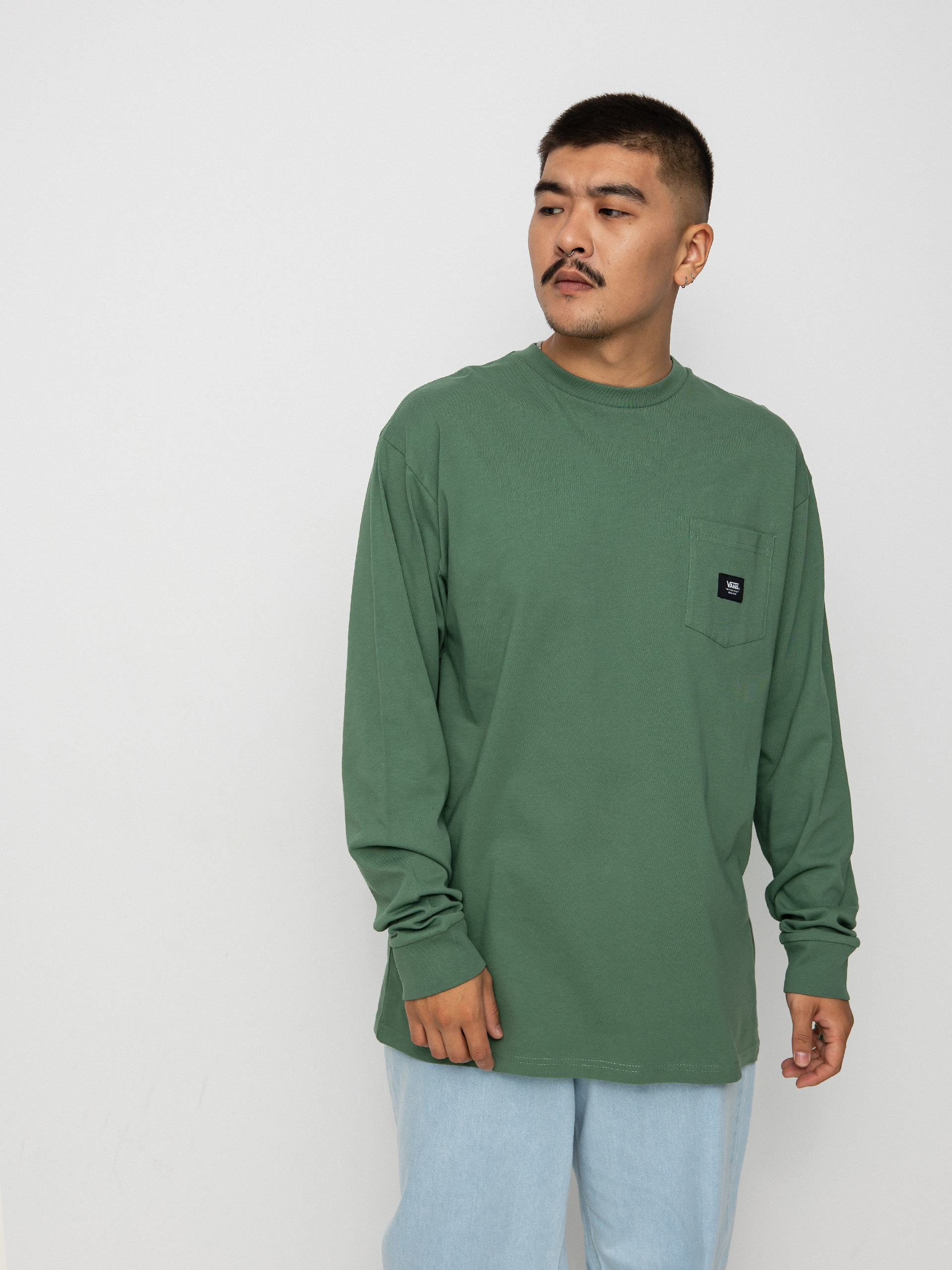 Longsleeve Vans Woven Patch Pocket (duck green)