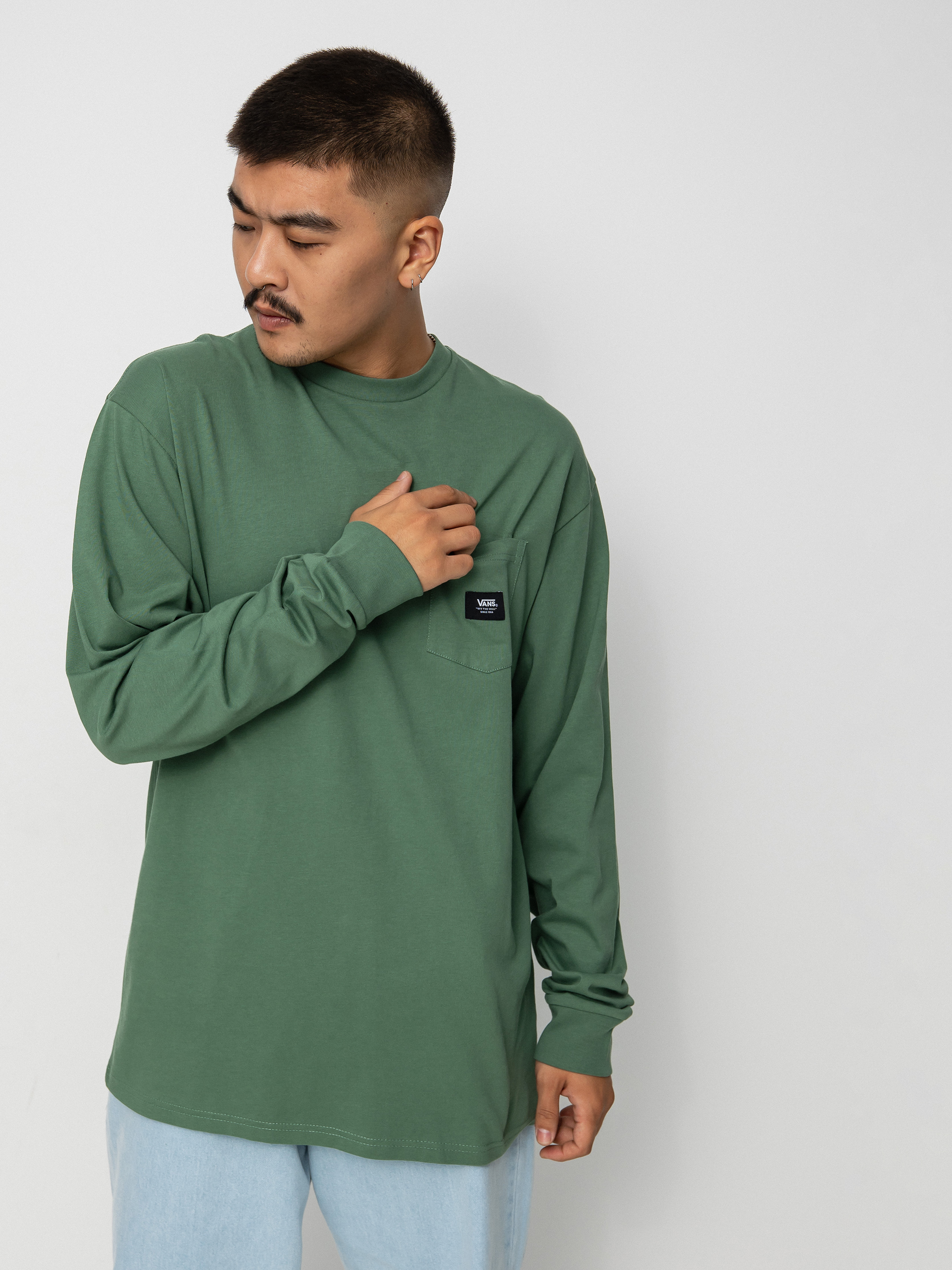 Longsleeve Vans Woven Patch Pocket (duck green)