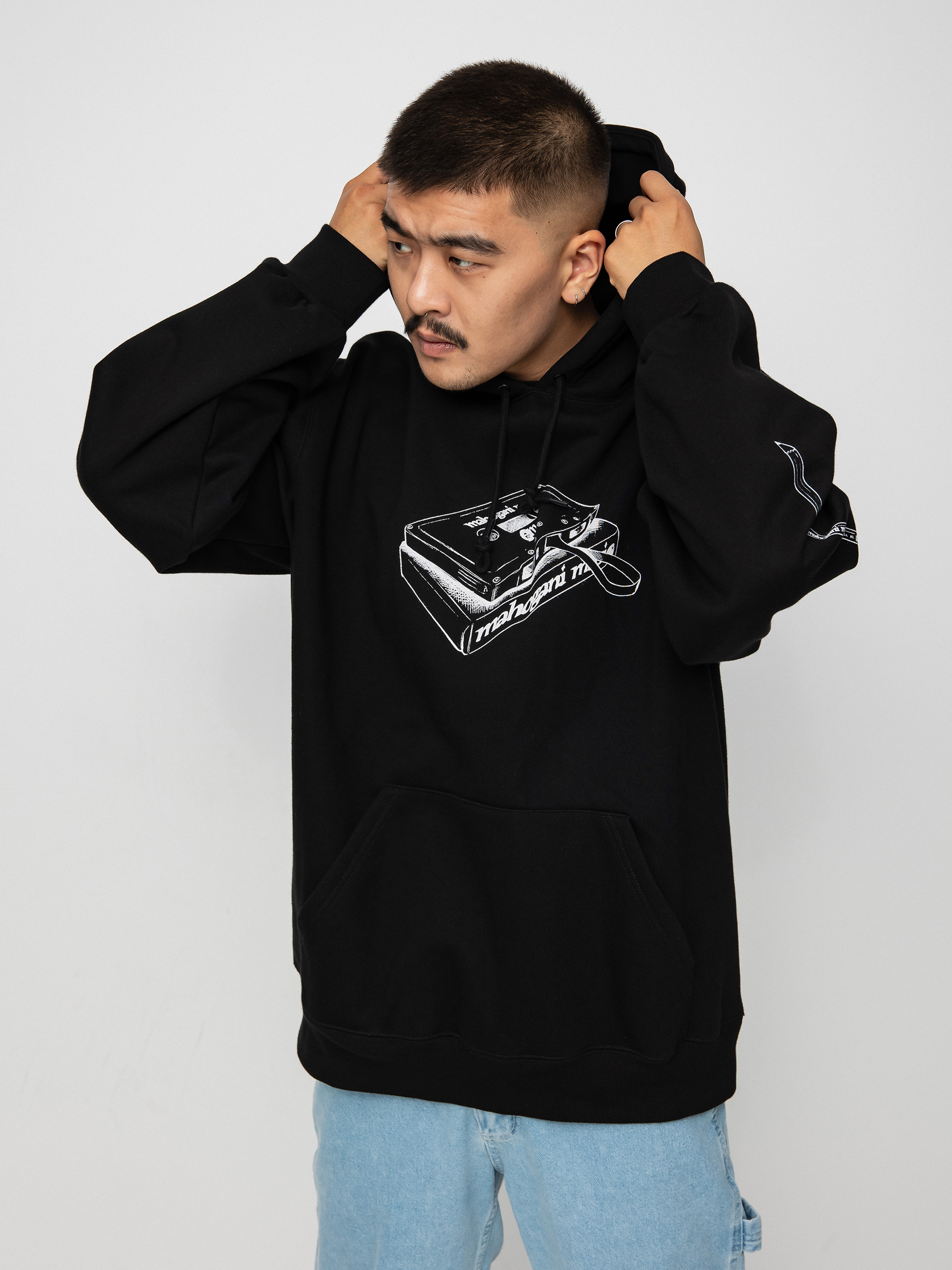 Bluza z kapturem Carhartt WIP X Relevant Parties Vol 2 Mahogani Music HD (black/white)
