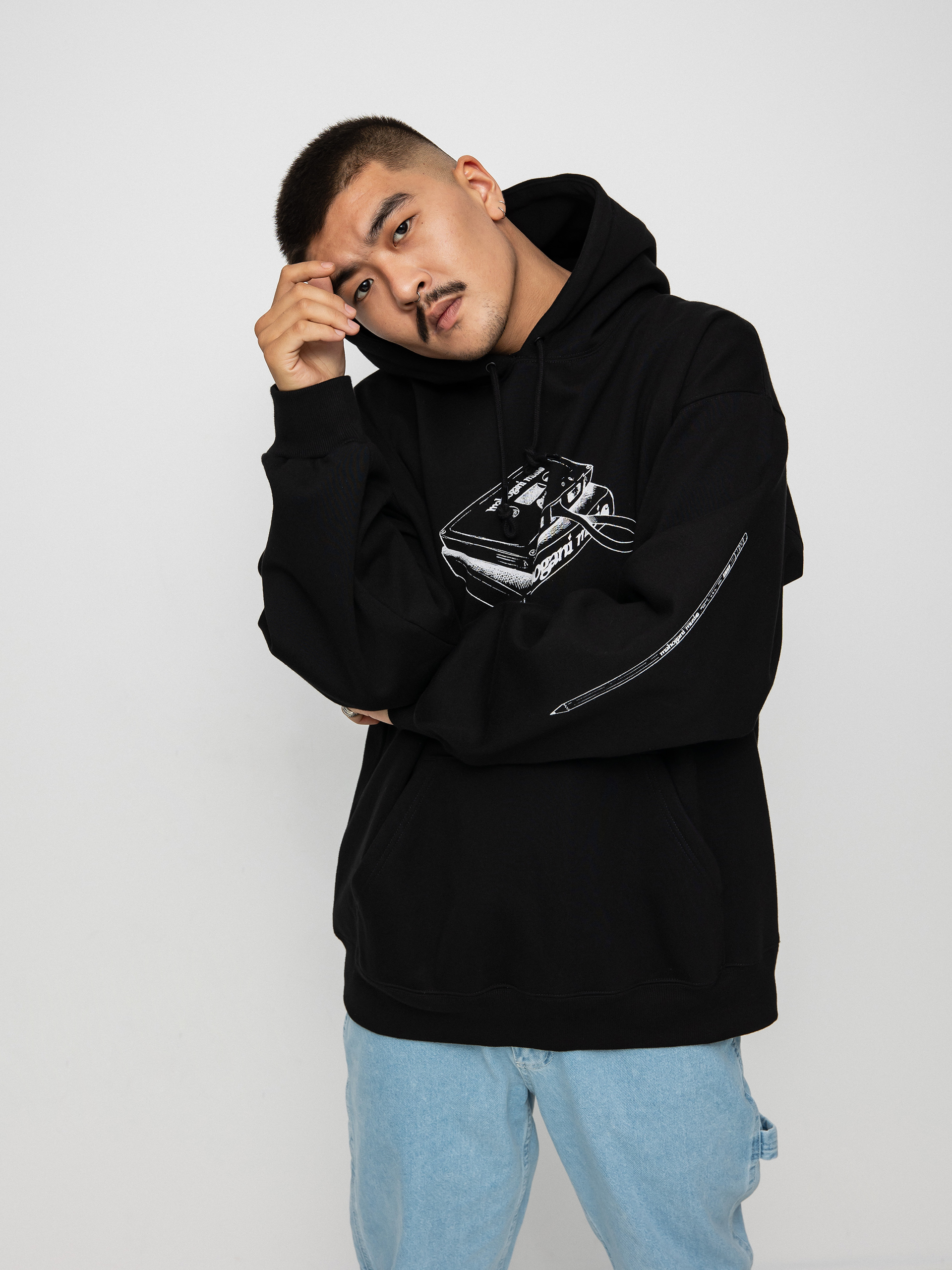 Bluza z kapturem Carhartt WIP X Relevant Parties Vol 2 Mahogani Music HD (black/white)