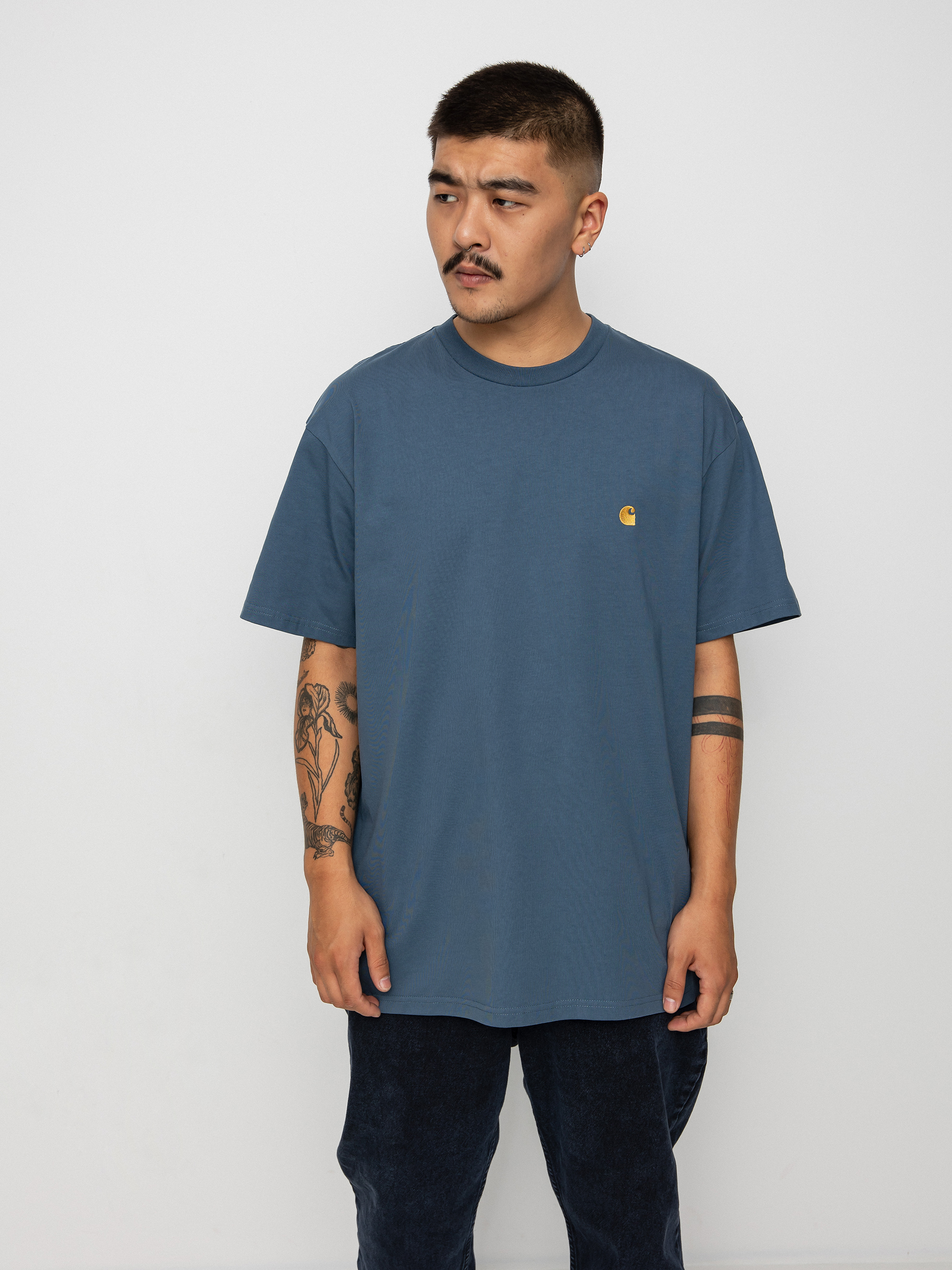T-shirt Carhartt WIP Chase (storm blue/gold)