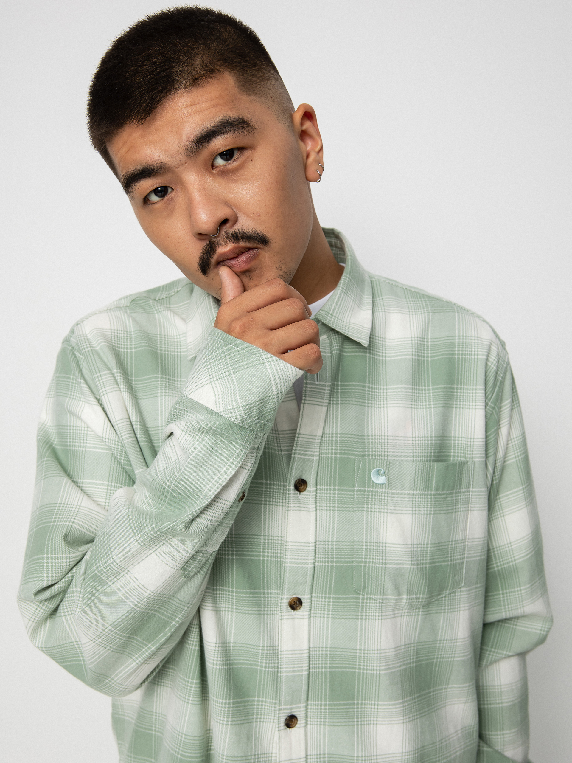Koszula Carhartt WIP Deaver (deaver check/misty sage)