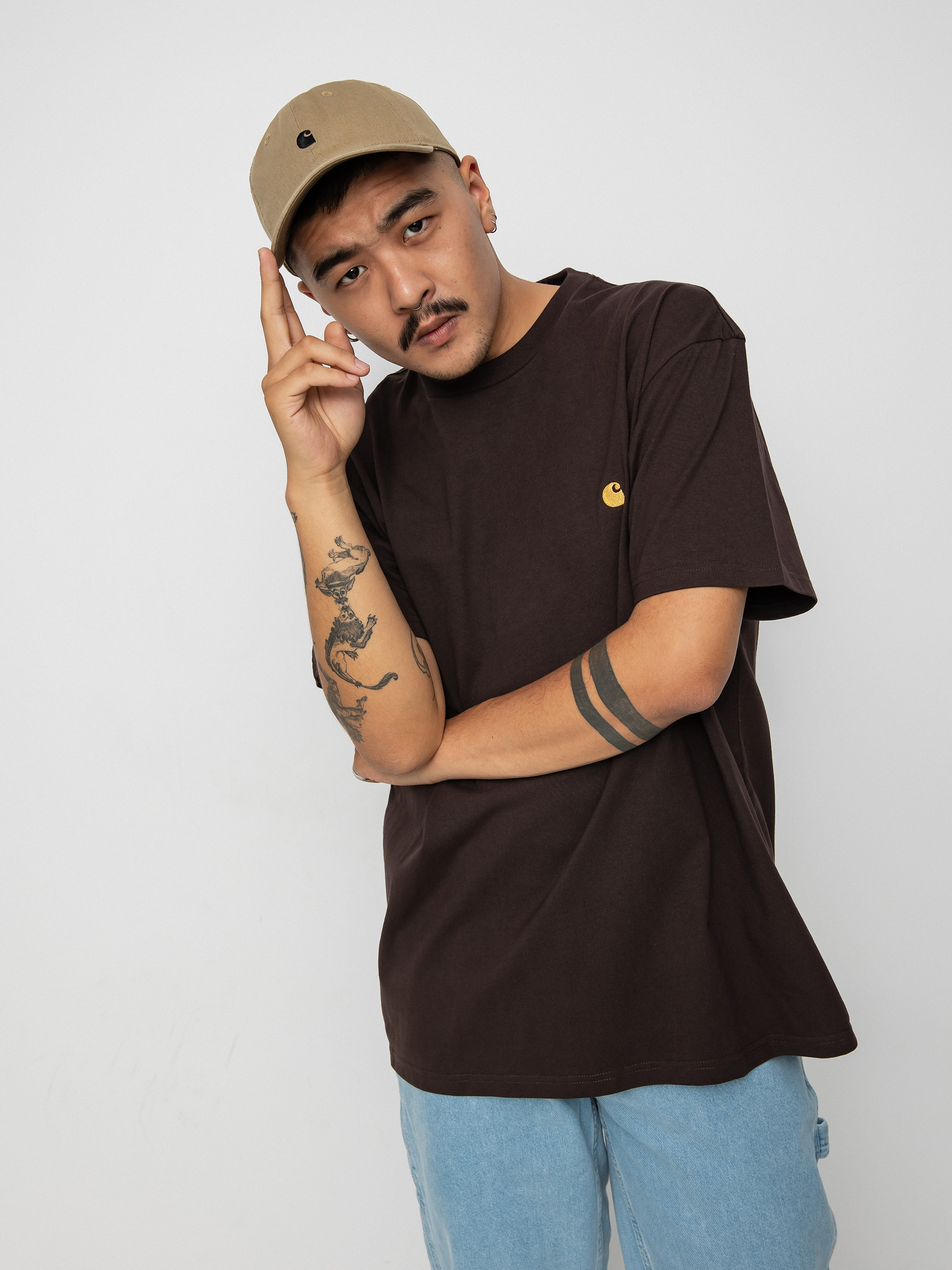 T-shirt Carhartt WIP Chase (dark umber/gold)
