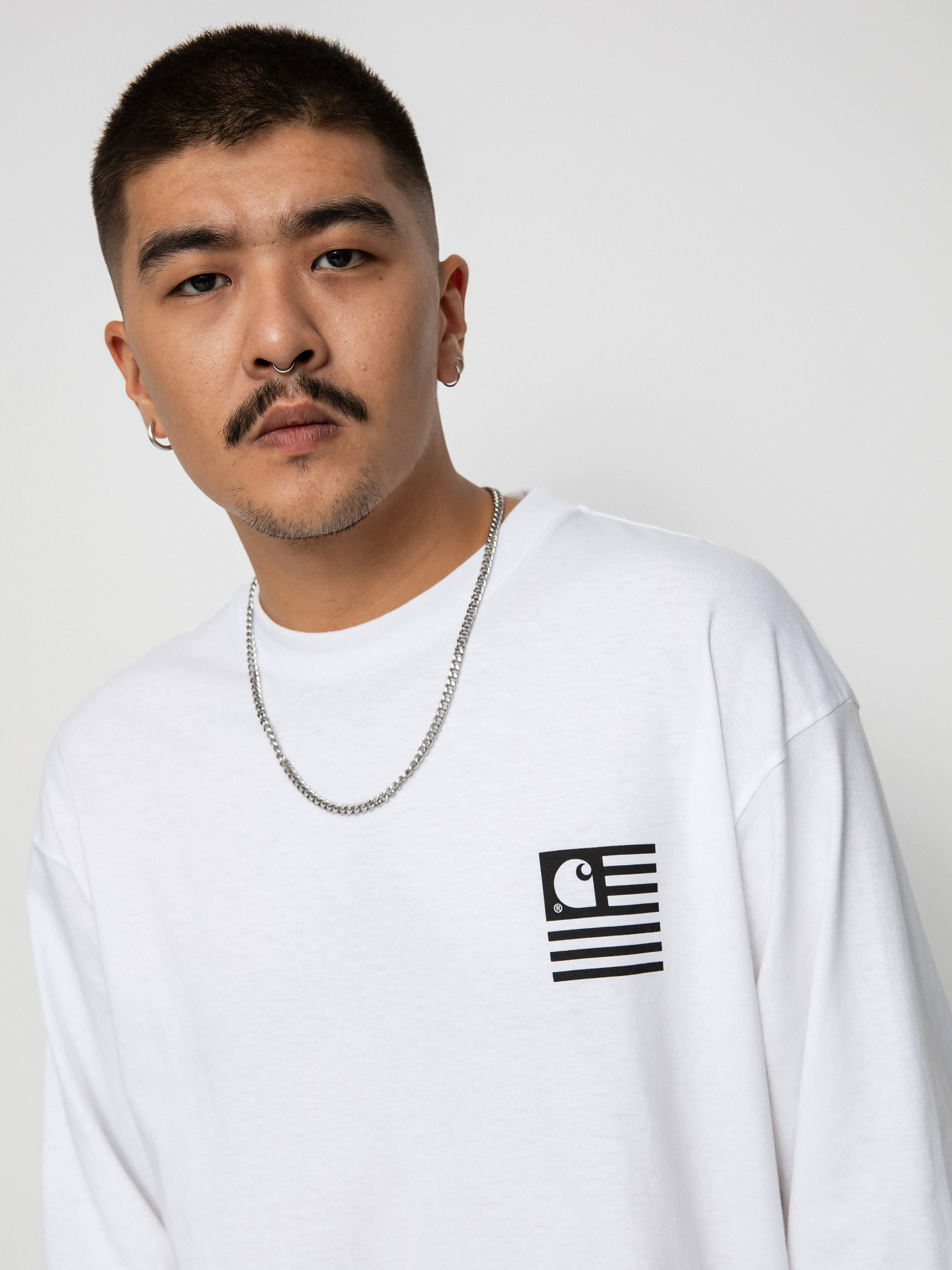 Longsleeve Carhartt WIP Book State (white/black)