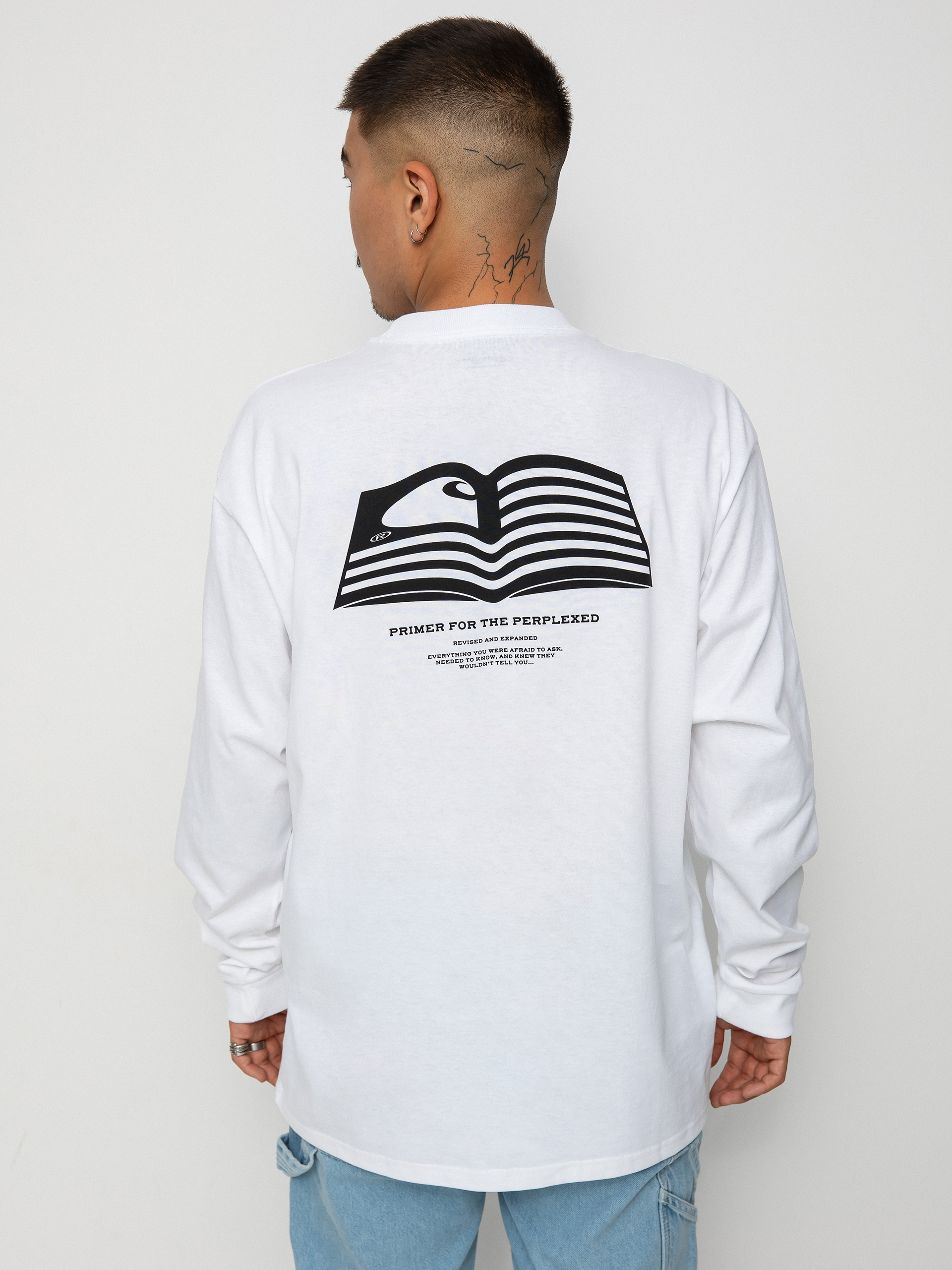 Longsleeve Carhartt WIP Book State (white/black)