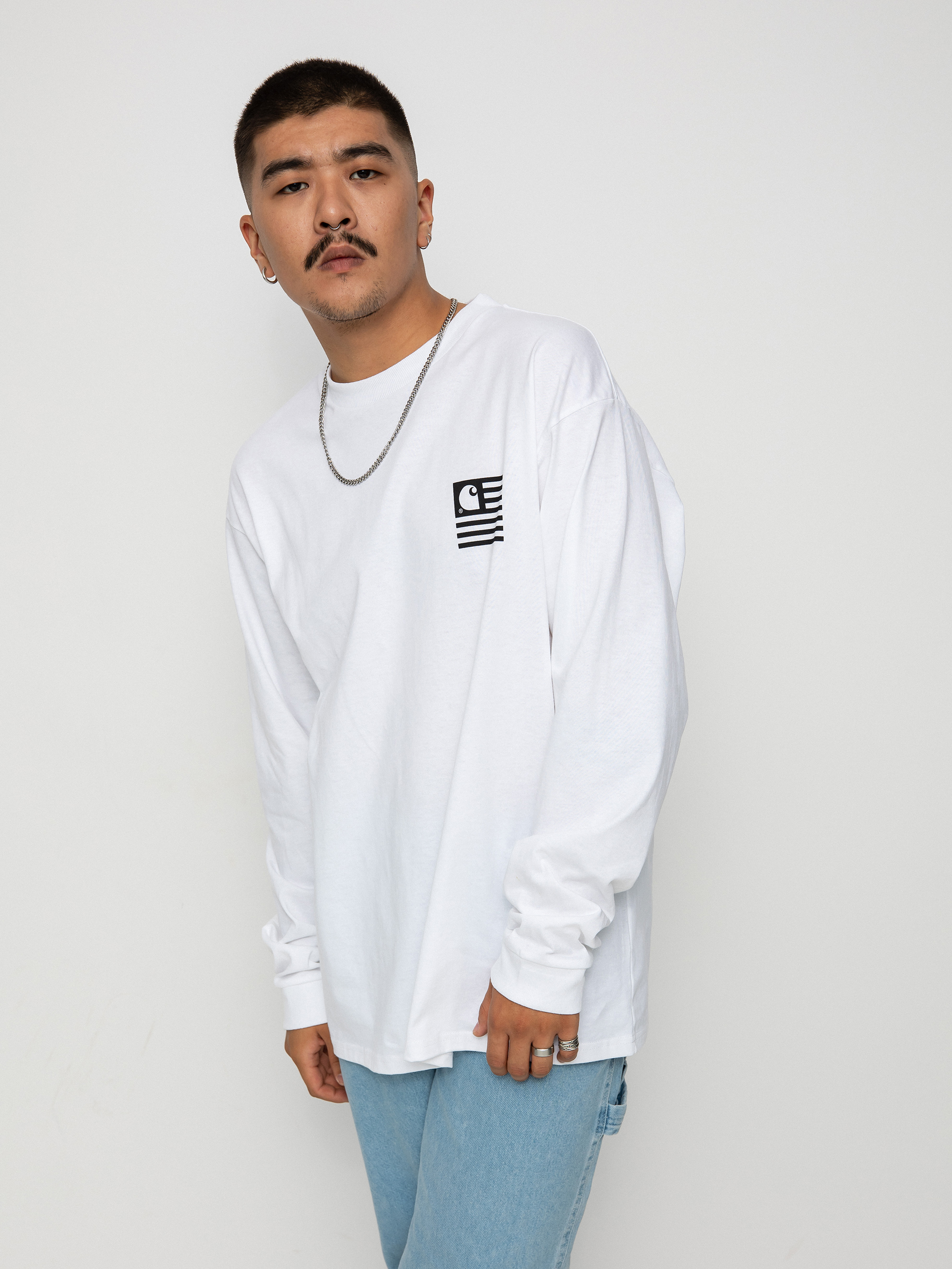 Longsleeve Carhartt WIP Book State (white/black)