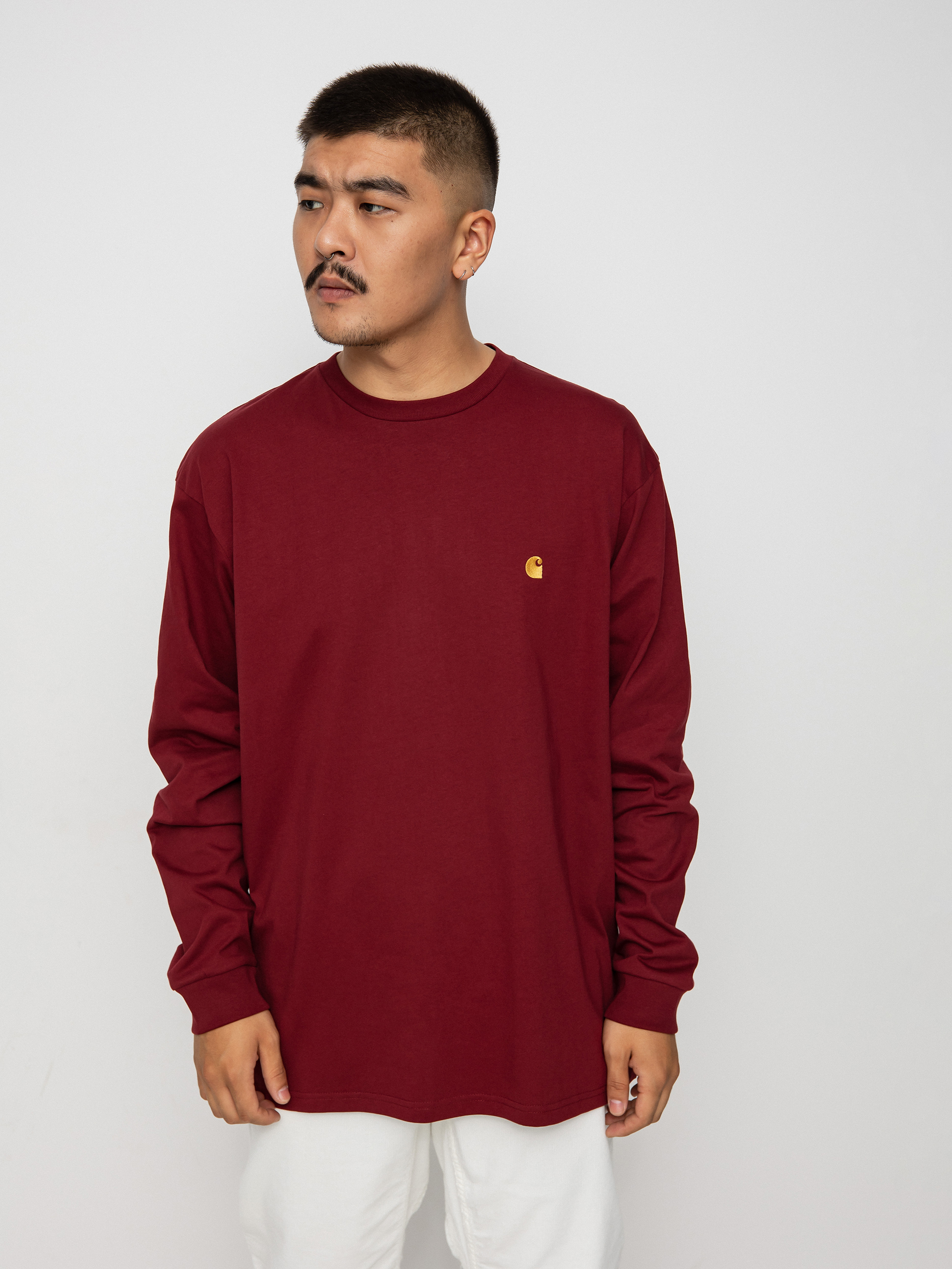 Longsleeve Carhartt WIP Chase (corvina/gold)