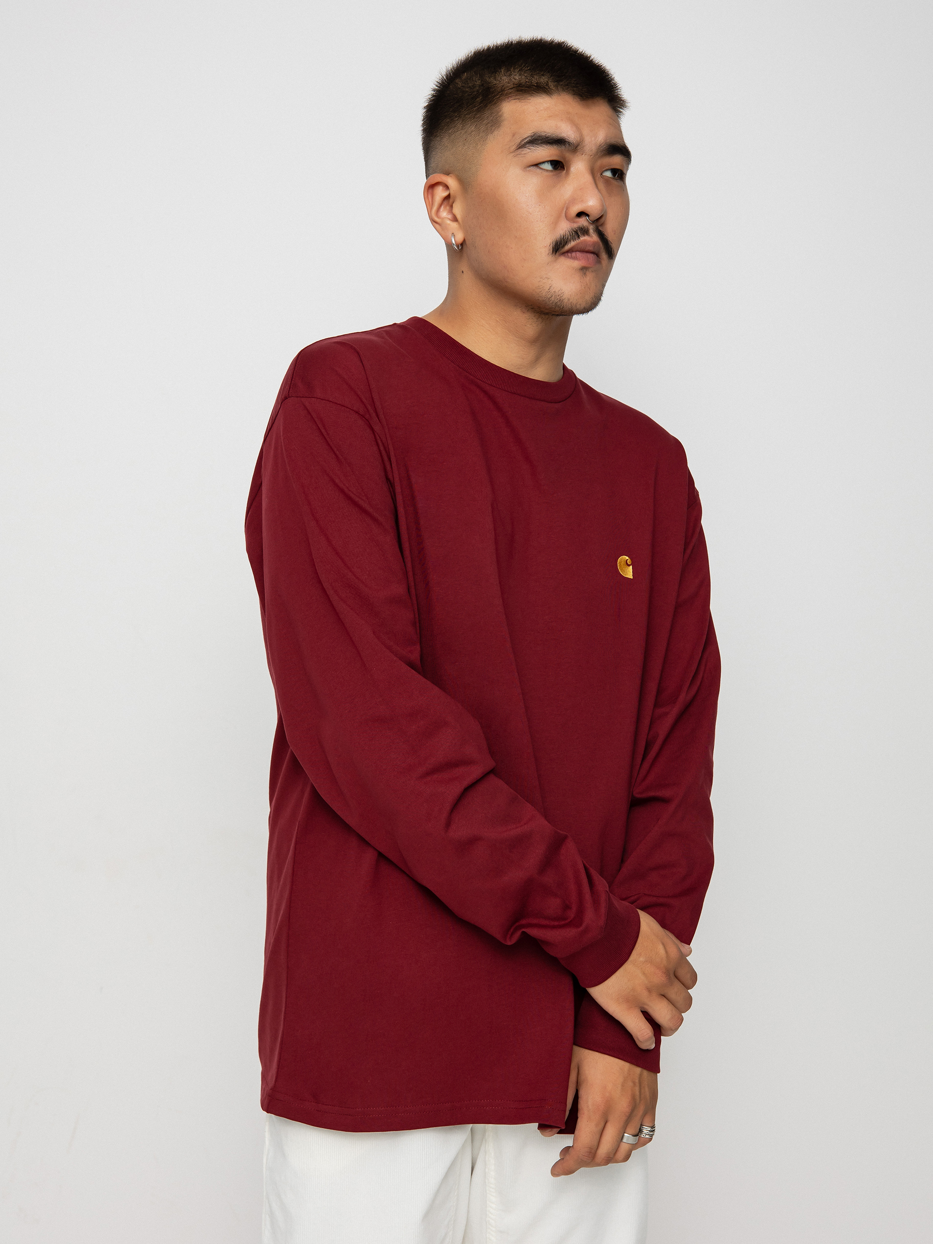 Longsleeve Carhartt WIP Chase (corvina/gold)