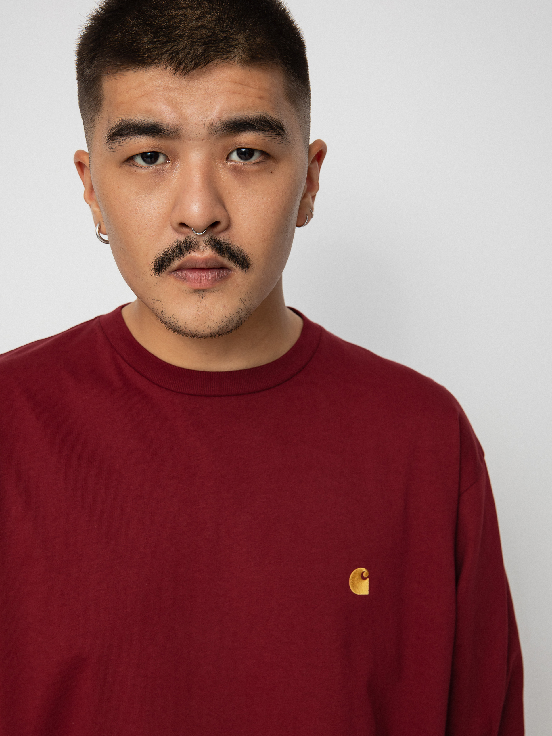 Longsleeve Carhartt WIP Chase (corvina/gold)