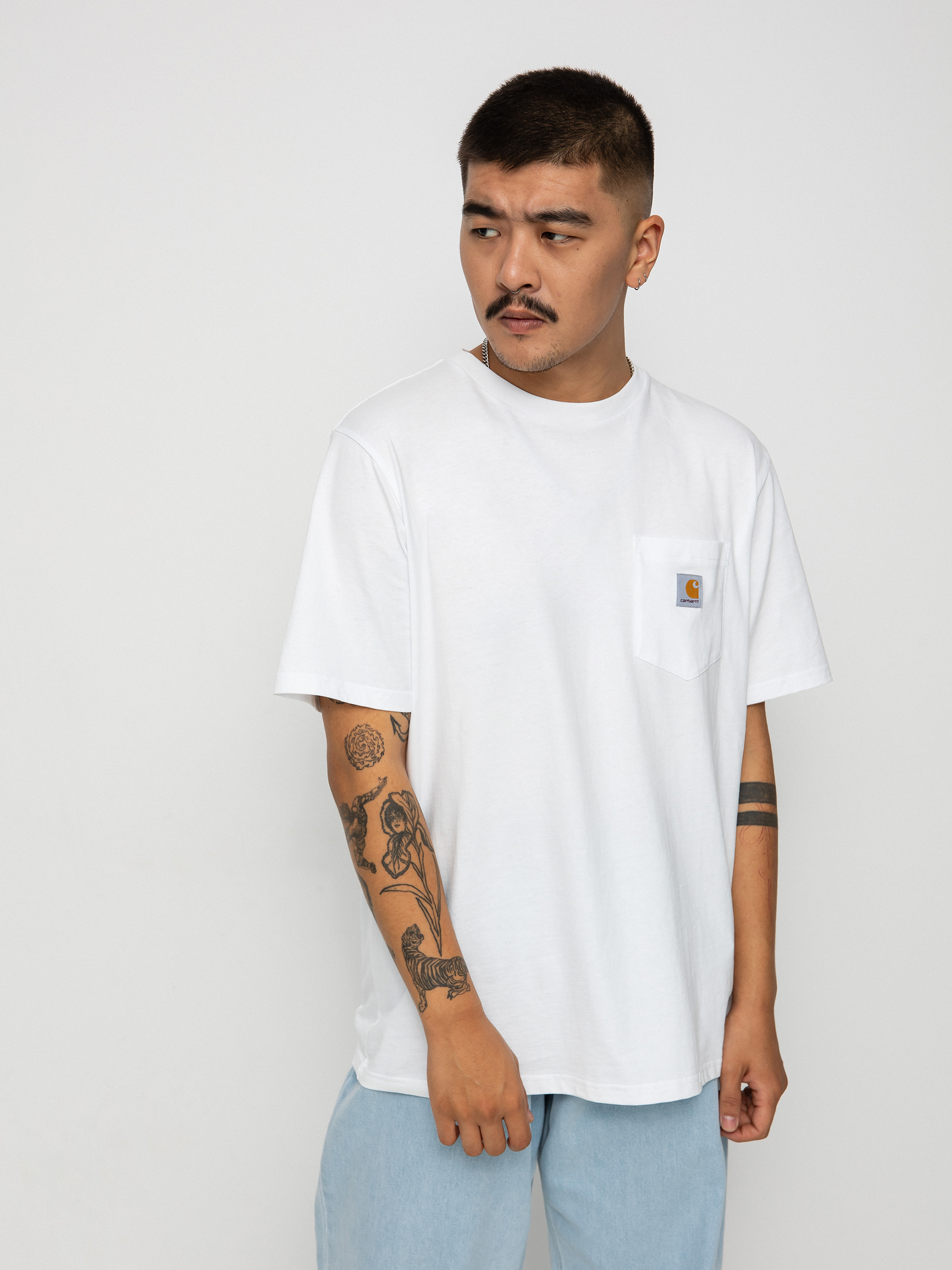 ★ドイツ発*carhartt WIP*新作*Cairn Man Tシャツ/WHITE★ T-shirt Carhartt WIP Cairn Man - biały (white)