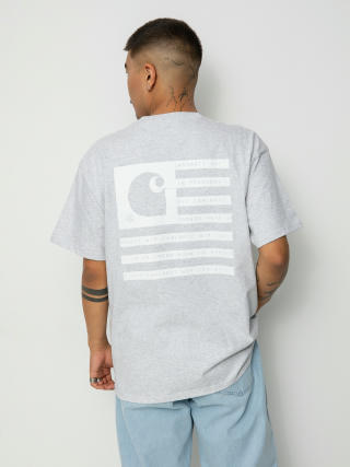 T-shirt Carhartt WIP Label State Flag (ash heather/white)