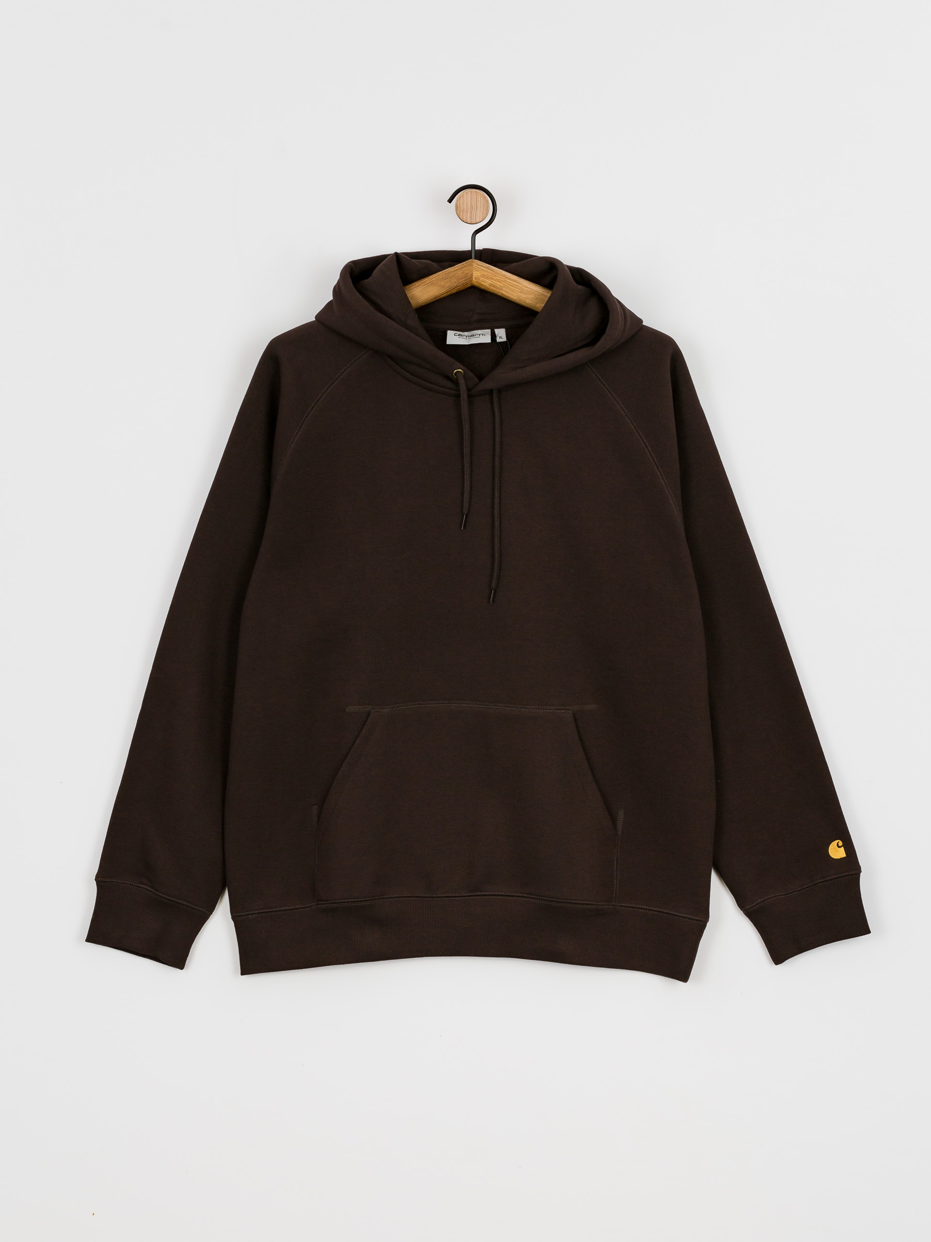 Bluza z kapturem Carhartt WIP Chase HD (dark umber/gold)