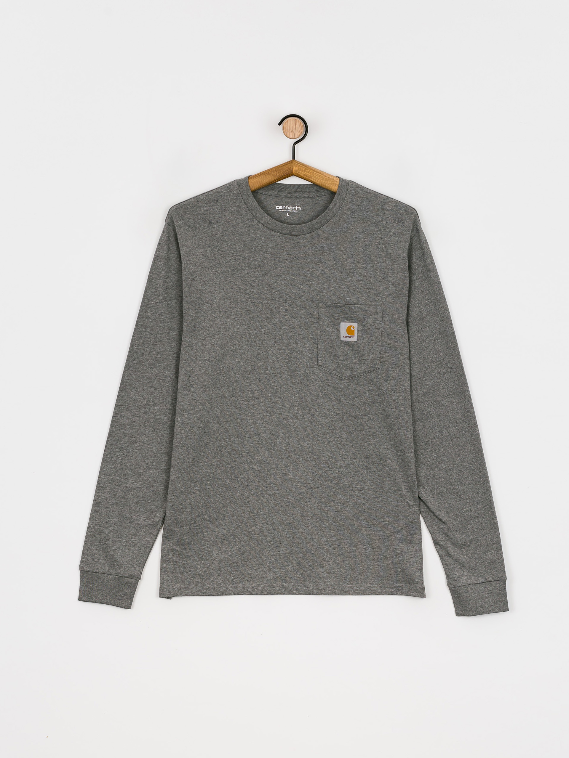 Longsleeve Carhartt WIP Pocket (dark grey heather)