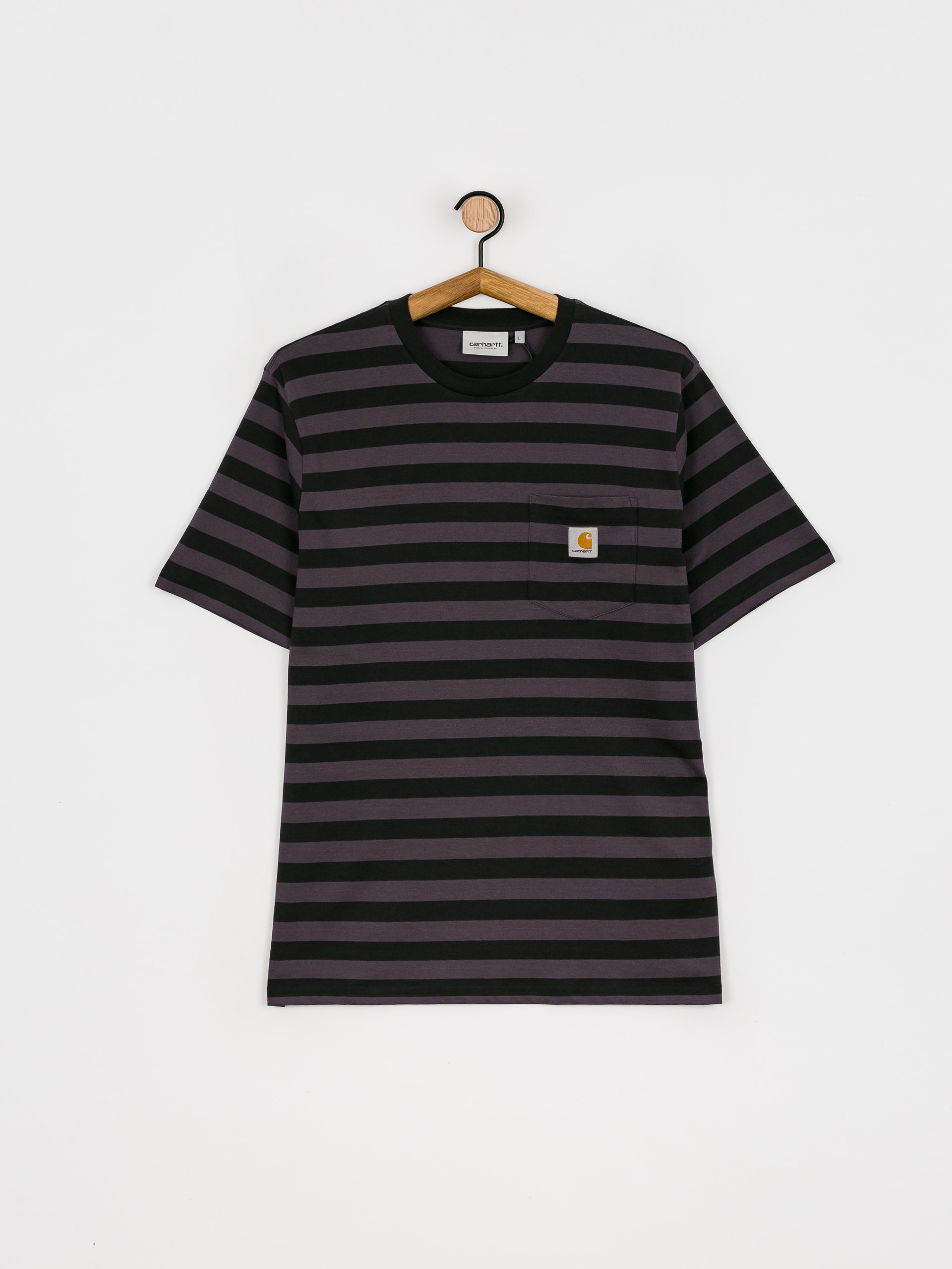 T-shirt Carhartt WIP Merrick Pocket (merrick stripe/soot/artichoke)