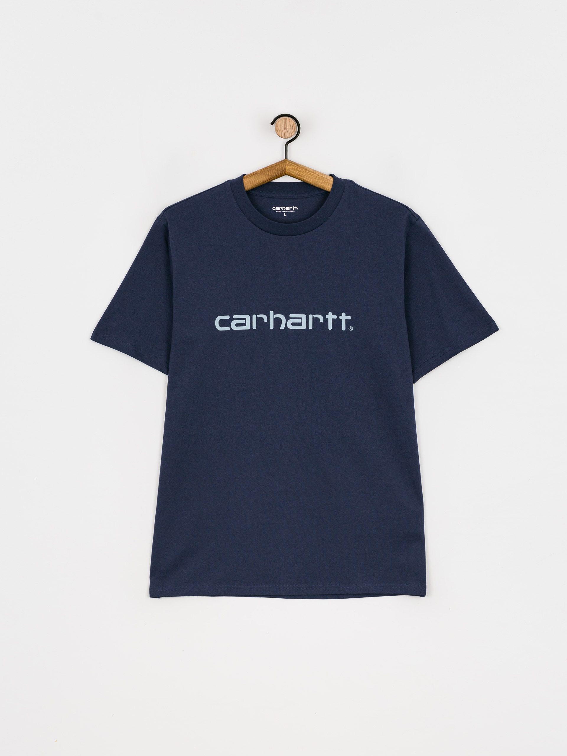 T-shirt Carhartt WIP Script (enzian/misty sky)