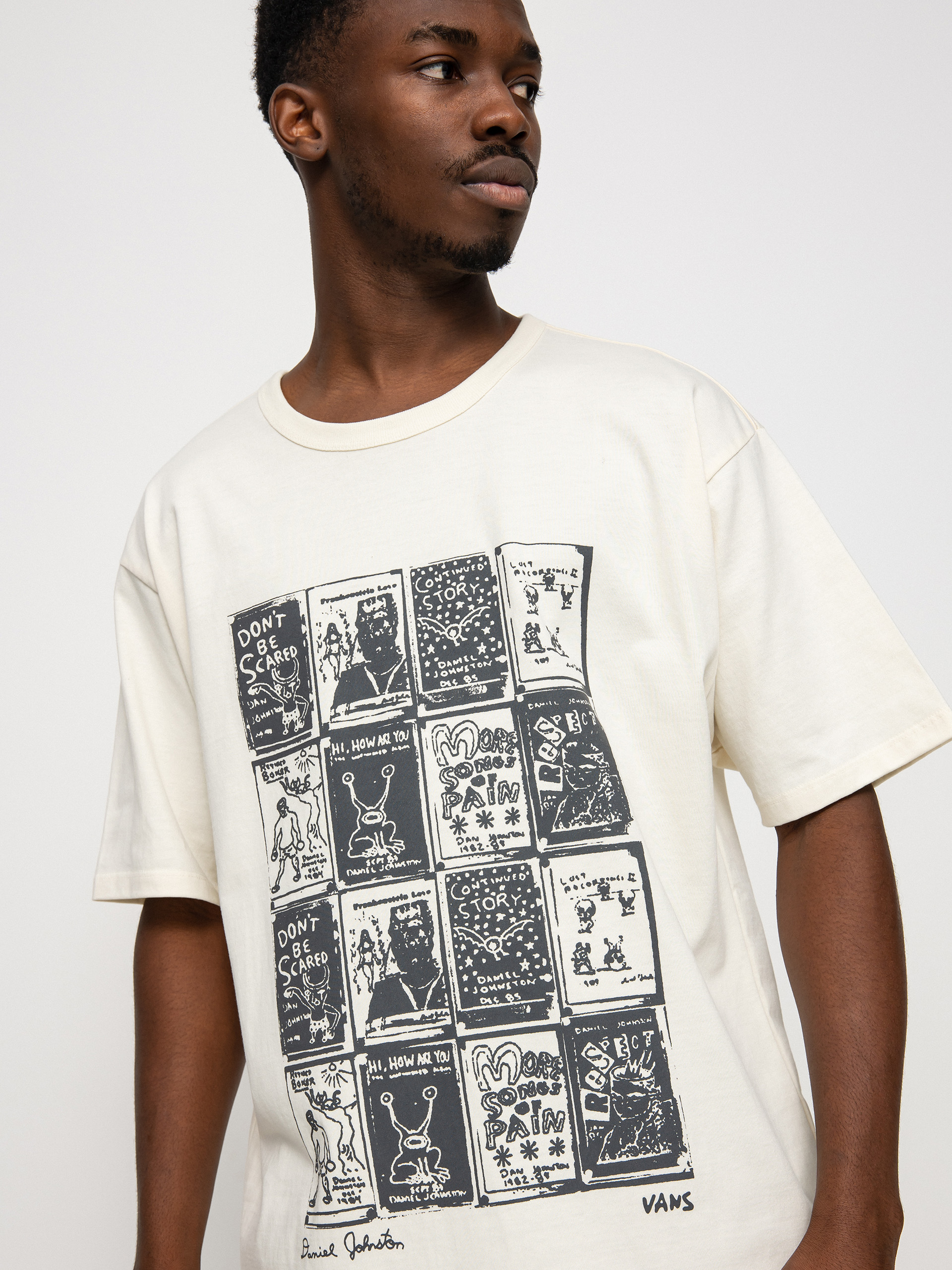 T-shirt Vans X Daniel Johnston Checkerbrd Otw (antique white)