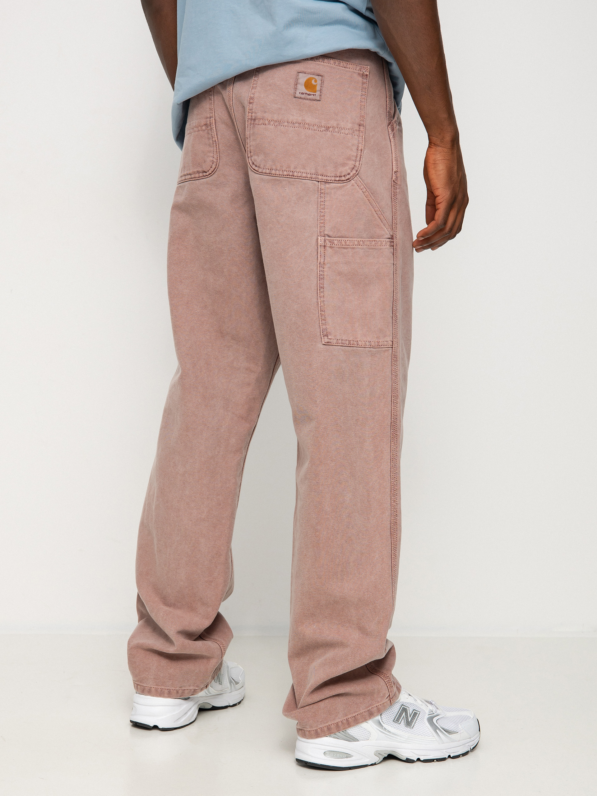Spodnie Carhartt WIP Single Knee - różowy (dark plum)
