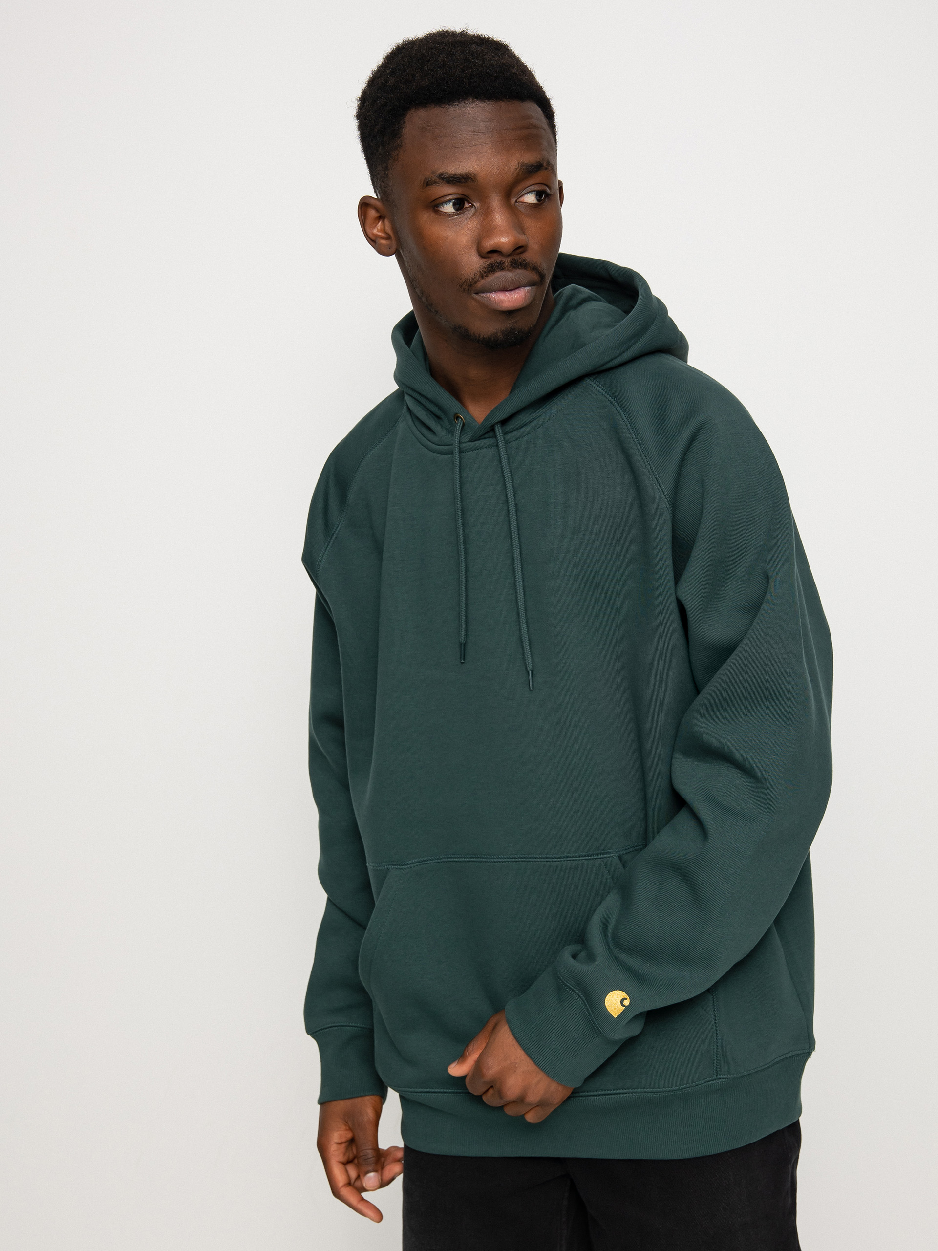 Bluza z kapturem Carhartt WIP Chase HD (juniper/gold)