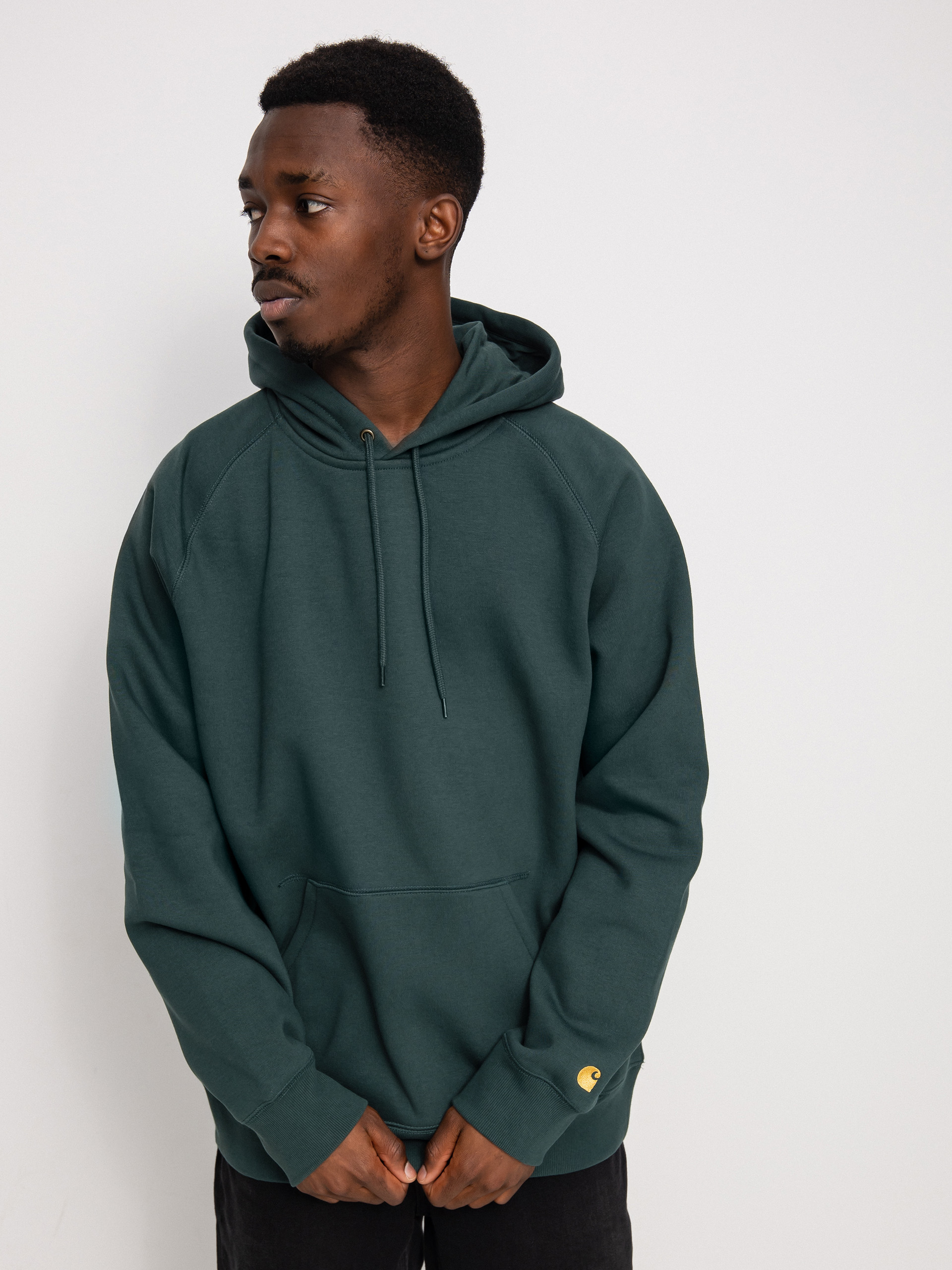 Bluza z kapturem Carhartt WIP Chase HD (juniper/gold)